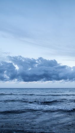 Плайя-де-Миджорн, 4k, 5k, Форментера, Балеарские острова, Испания, облака (vertical)