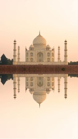 Тадж-Махал, Индия, храм, замок, путешествия, туризм (vertical)