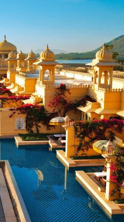Индия, пляж, отель, дизайн, бассейн, море, путеществие (vertical)