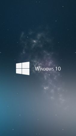 Виндовс 10, 4k, 5k, Майкрософт, синий (vertical)