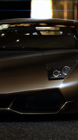 Ламборджини Марцелаго, суперкар, суперавто, авто, коричневый, Франкфурт 2015 (vertical)