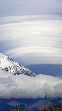 облако, 4k, HD, небо, гора (vertical)