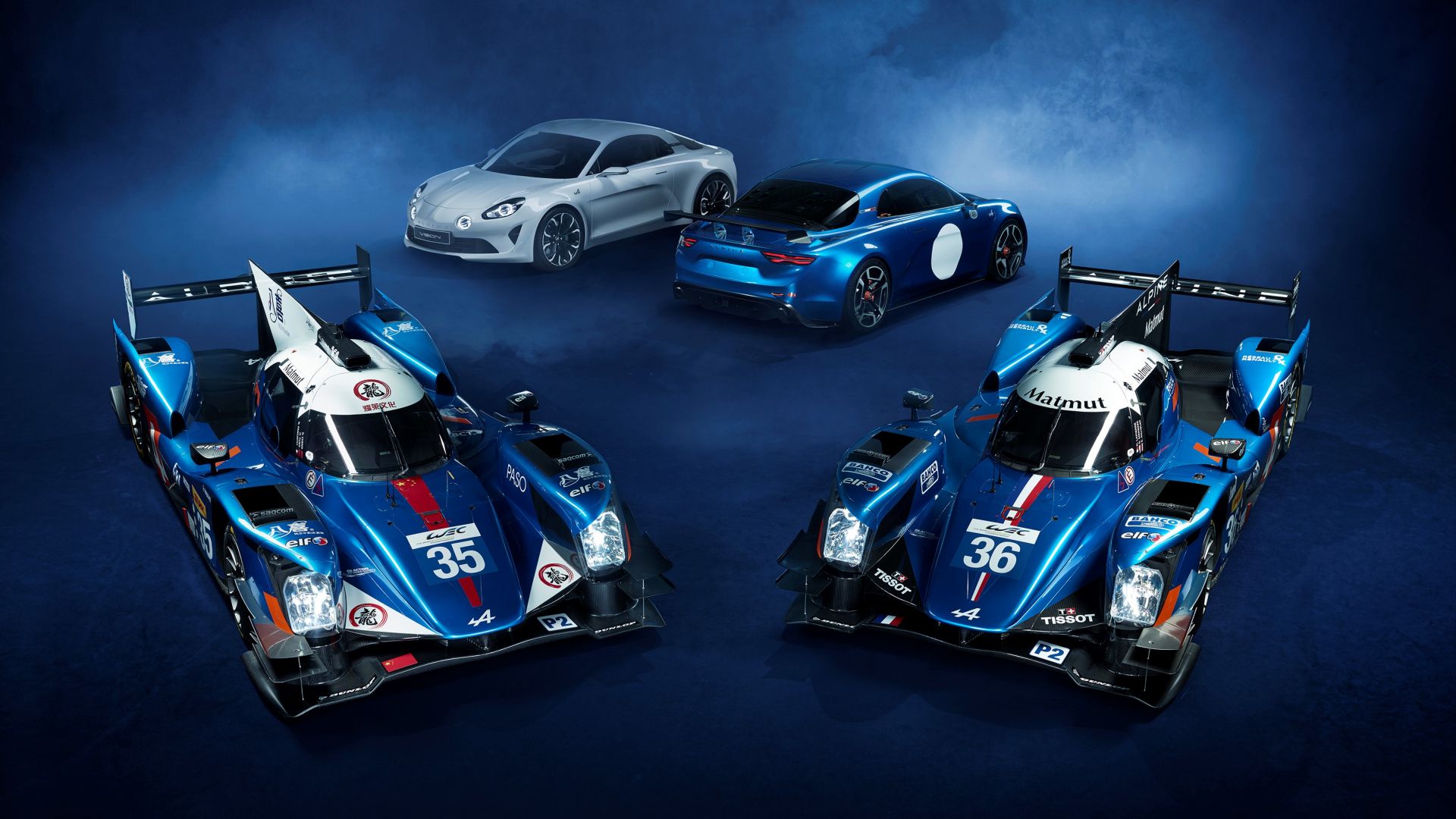 Ренаулт Альфин А460, спортивные автомобили, 24 часа Ле-Мана, ЛМП2, Renault Alpine A460, sport cars, Le Mans, LMP2 (horizontal)