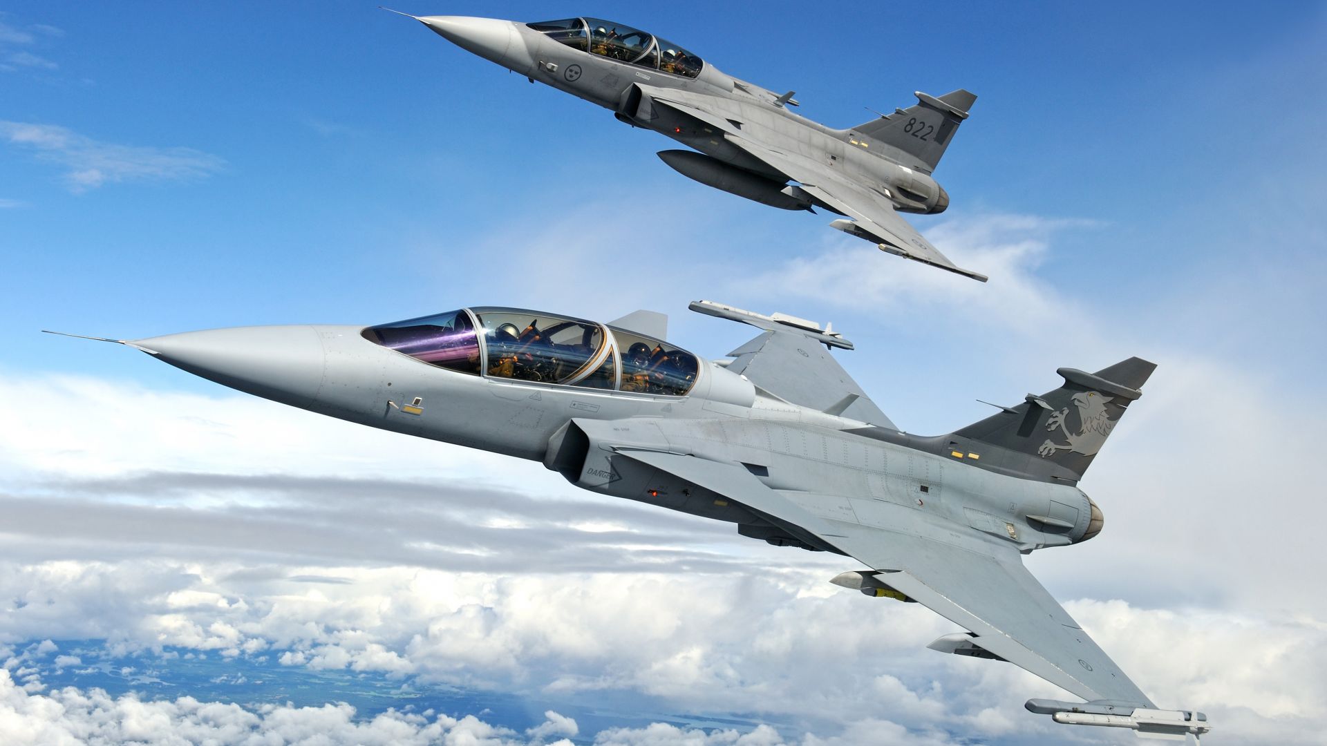 Saab JAS 39 Gripen, истребитель, ВВС ШВЕЦИИ, Saab JAS 39 Gripen, fighter aircraft, Swedish Air Force (horizontal)