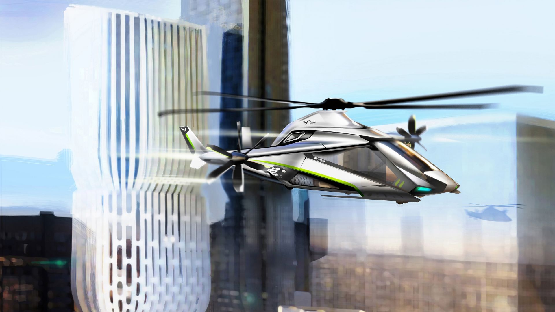 Клин скай 2, Вертолет, скорость, концепт, Clean Sky 2, Helicopter, speed, concept (horizontal)
