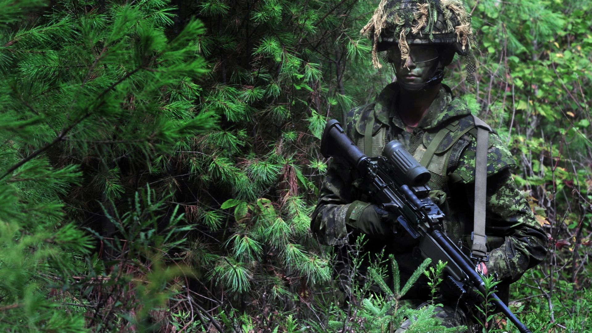 солдат, камуфляж, Армия США, soldier, U.S. Army, assault rifle, camo, scope (horizontal)
