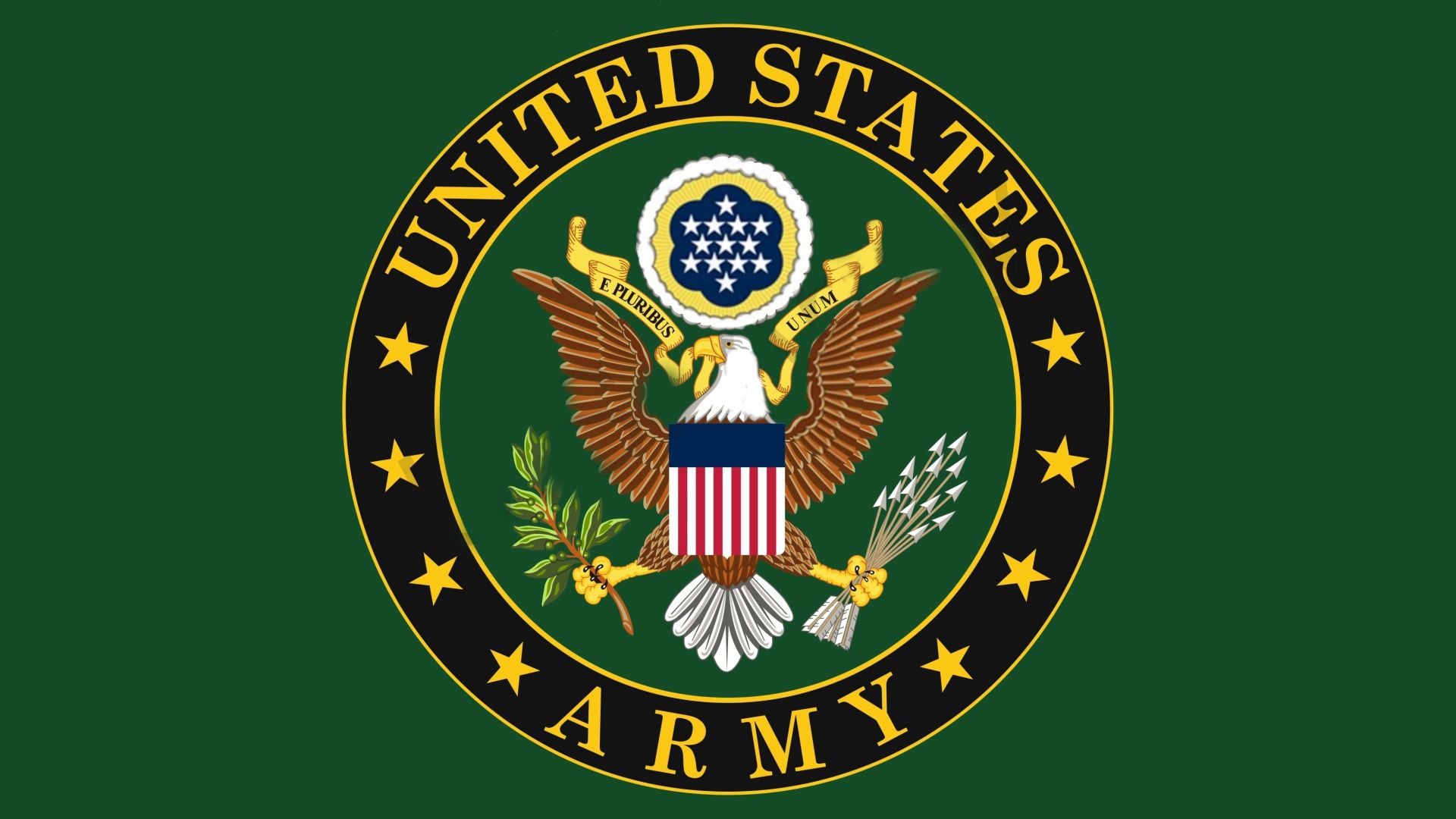 Армия Соединенных штатов Америки, армия США, лого, орел, U.S. Army, logo, eagle (horizontal)