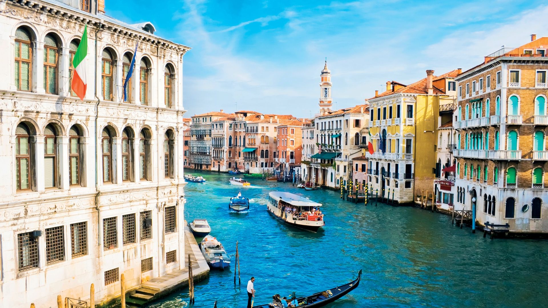 Большой канал, Венеция, Италия, путешествие, туризм, бронирование, Grand Canal, Venice, Italy, Europe, travel, tourism (horizontal)