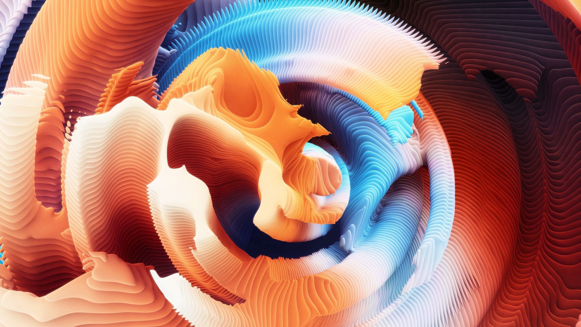 Спирали, HD, Spirals, abstract (horizontal)