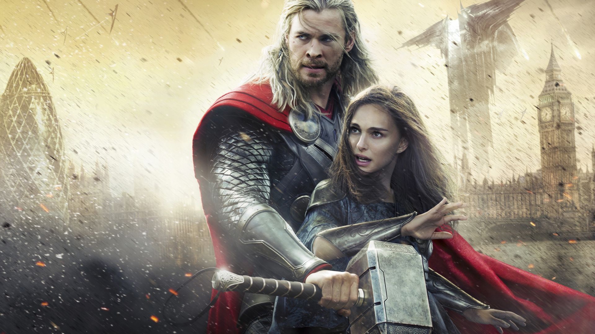Тор: Рагнарёк, Thor: Ragnarok, Chris Hemsworth, Natalie Portman, 4k (horizontal)