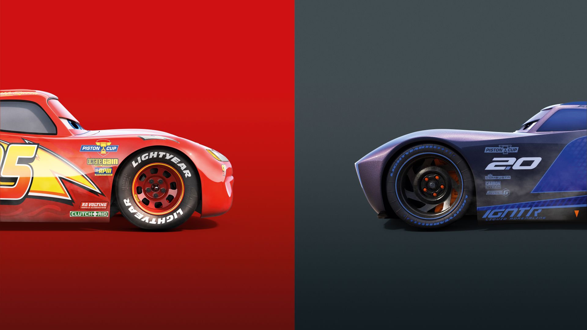 Тачки 3, Cars 3, 8k, Lightning McQueen, poster (horizontal)