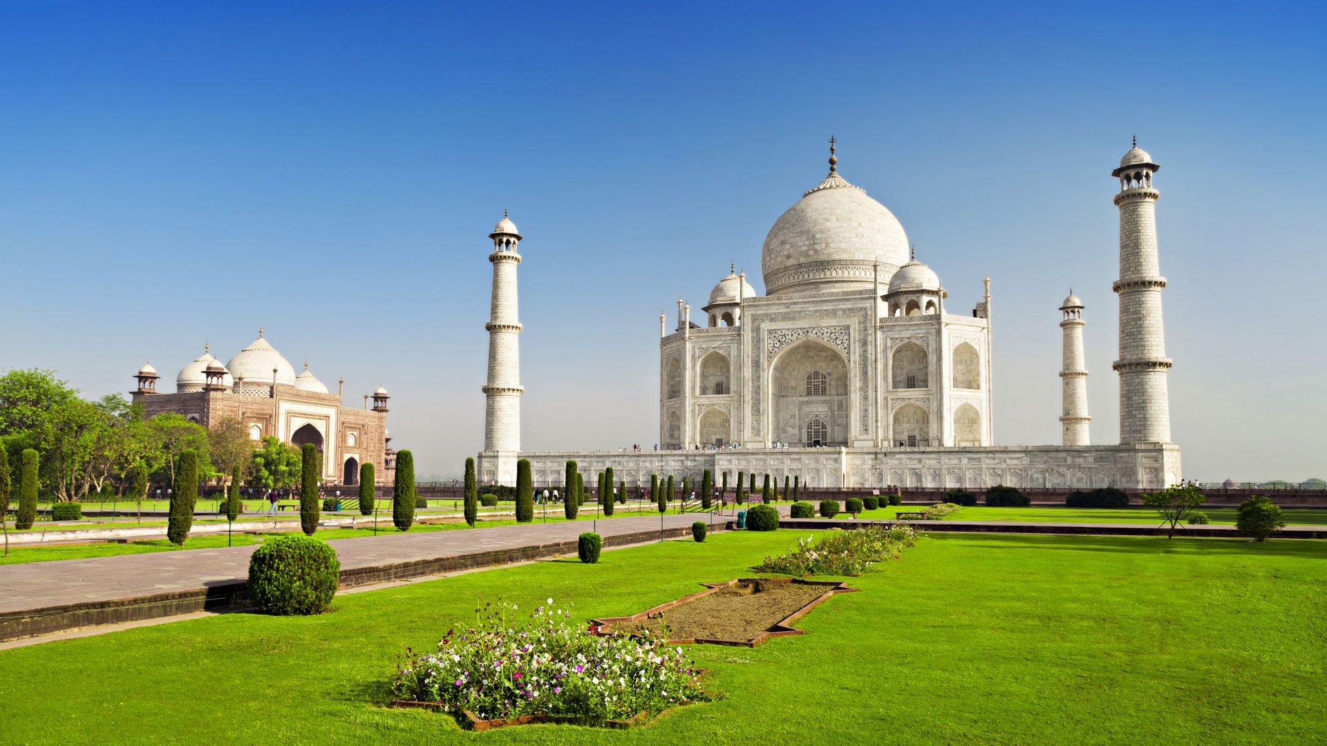 Тадж-Махал, Индия, храм, замок, путешествия, туризм, Taj Mahal, India, temple, castle, travel, tourism, 6k (horizontal)