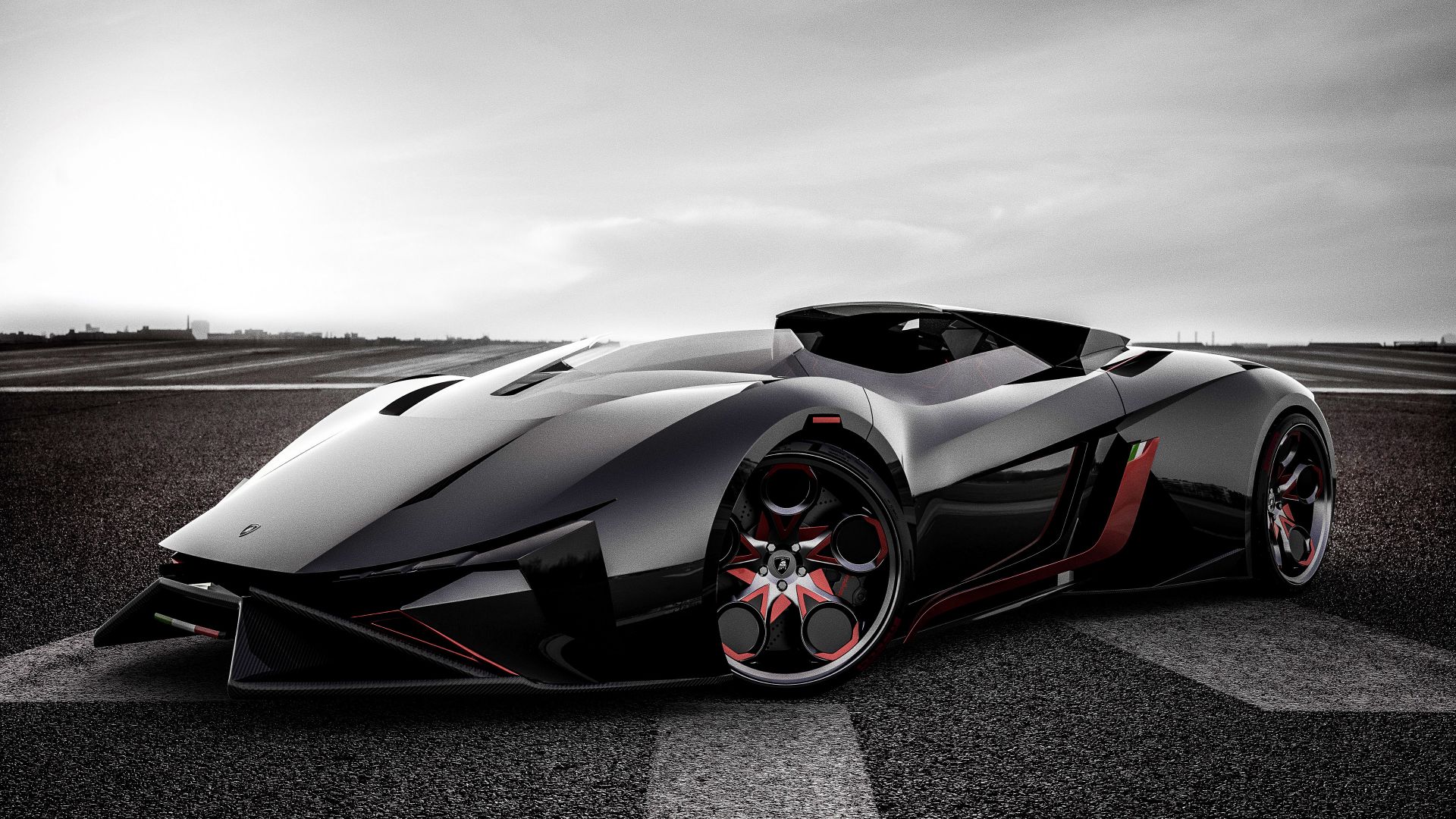 Ламборджини диаманте, электромобиль, Lamborghini Diamante, Electric cars, Concept, 4k, 3D (horizontal)