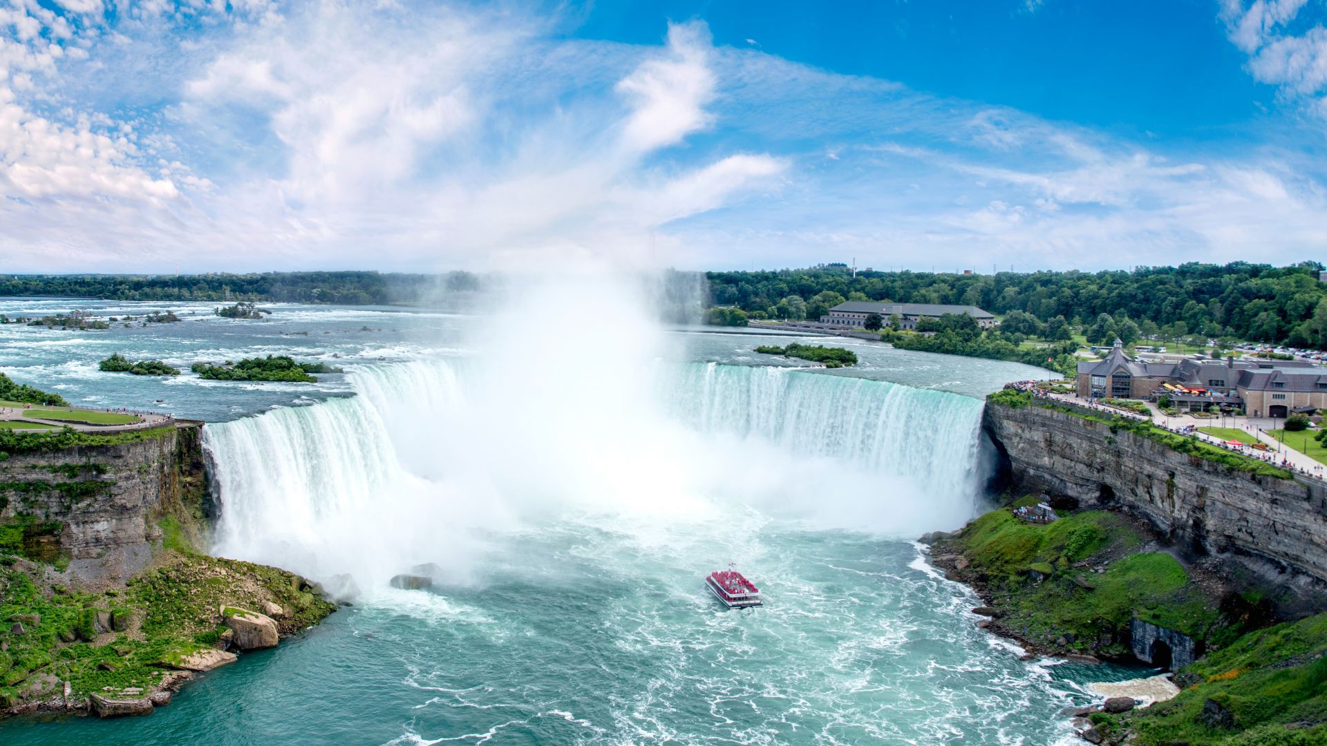 Ниагарский водопад, Niagara Falls, waterfall, New York, USA, 6k (horizontal)