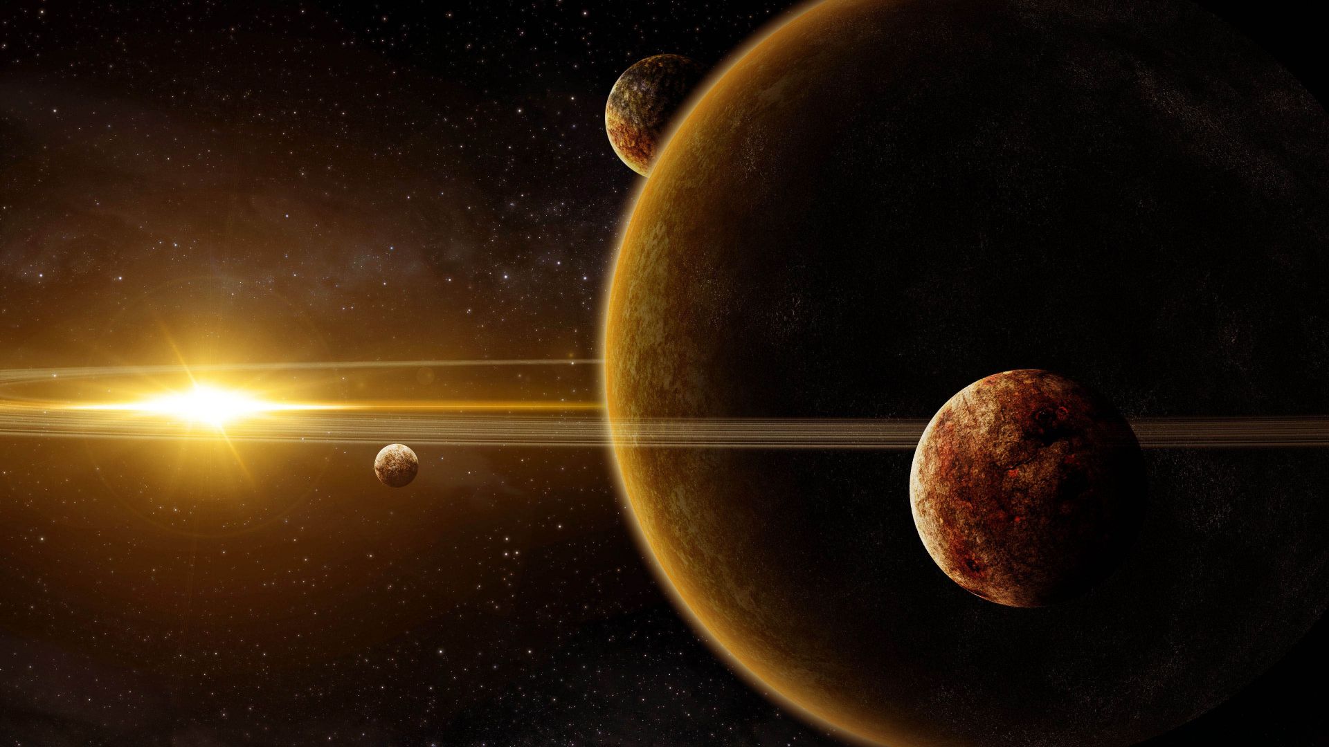 cолнечная система, solar system, 4k (horizontal)