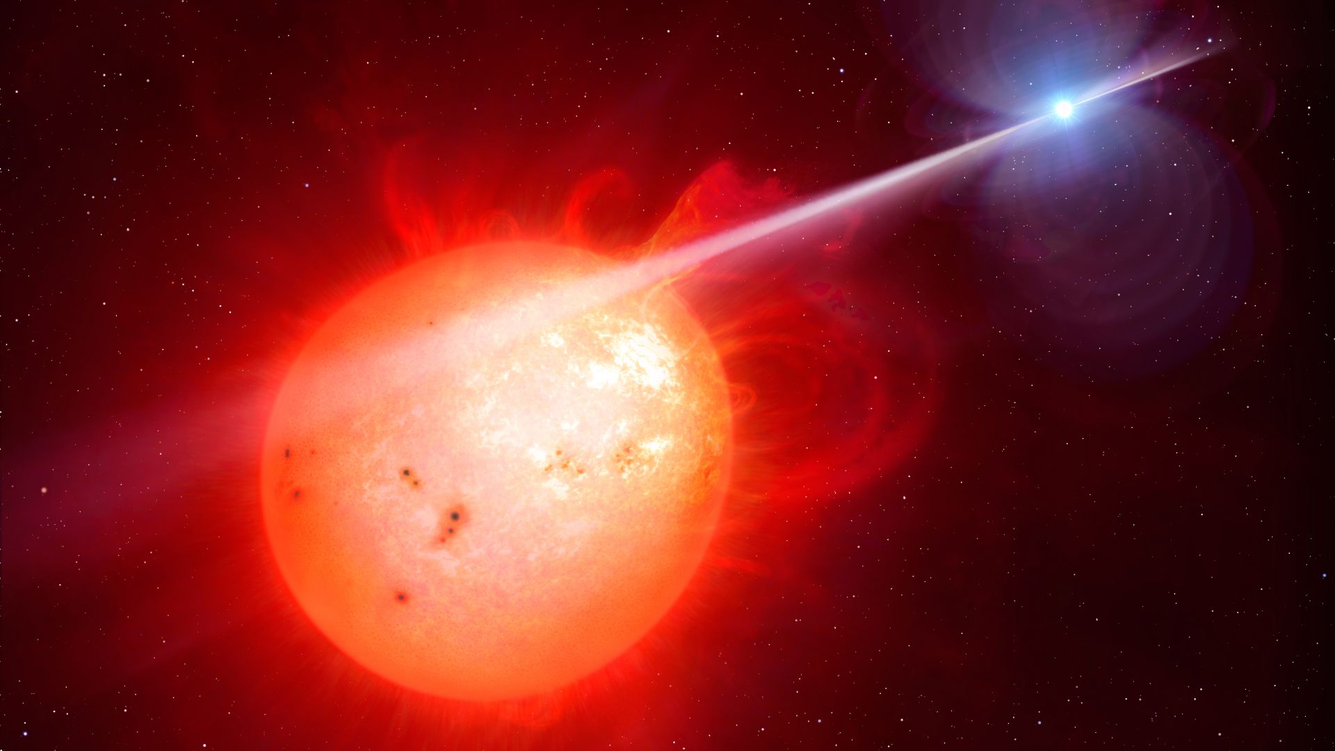 AR Скорпиона, AR Scorpii, Red dwarf star, 5k (horizontal)
