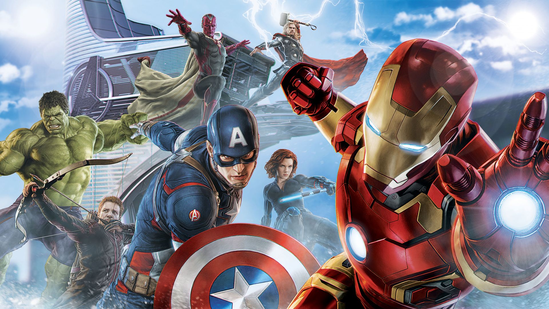 Мстители: Эра Альтрона, Avengers: Age of Ultron, Iron Man, Captain America, Hulk, Black Widow, Hawkeye, Thor, Vision, 6k (horizontal)