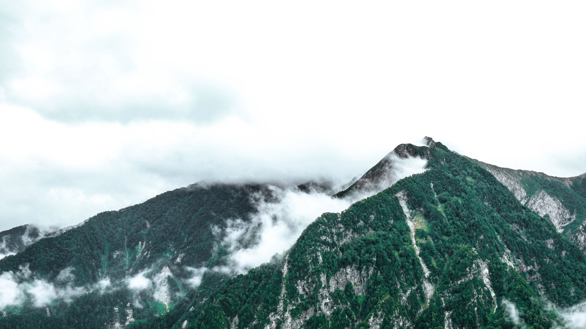 гора, landscape, mountain, clouds, 6k (horizontal)