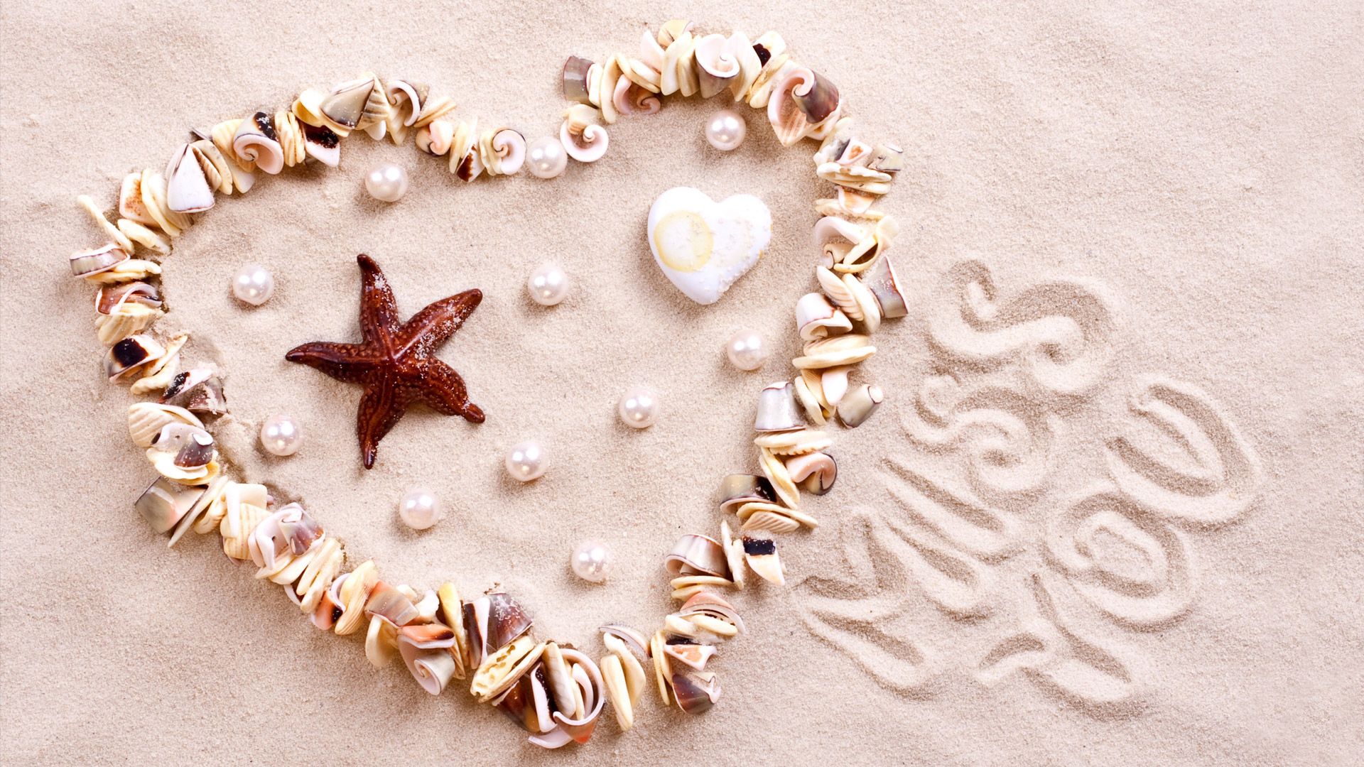 фото любовь, сердце, морские звезды, ракушка, берег, love image, heart, starfish, shell, shore, 4k (horizontal)