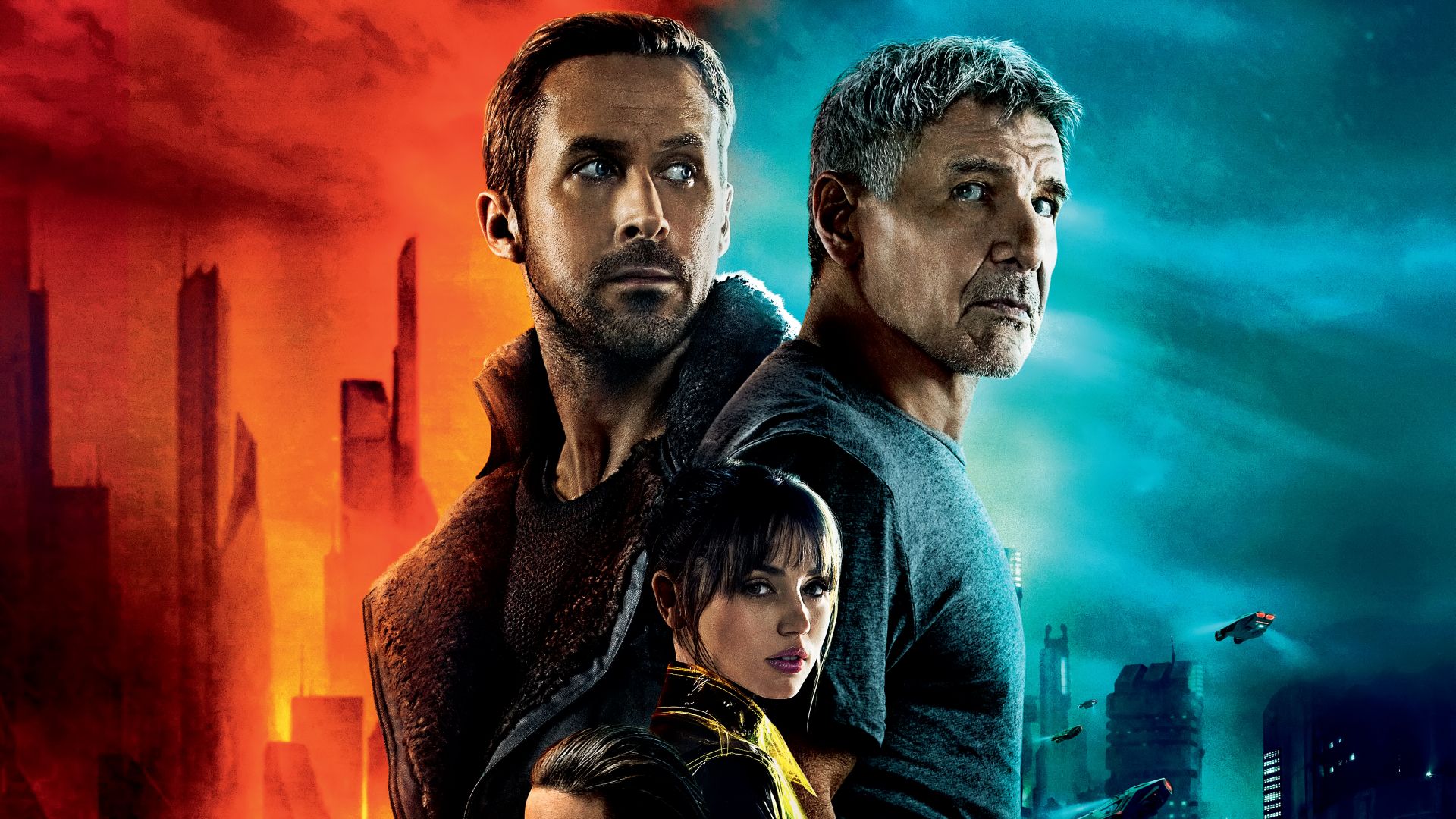Бегущий по лезвию 2049, Blade Runner 2049, Ryan Gosling, Ana de Armas, Harrison Ford, 8k (horizontal)
