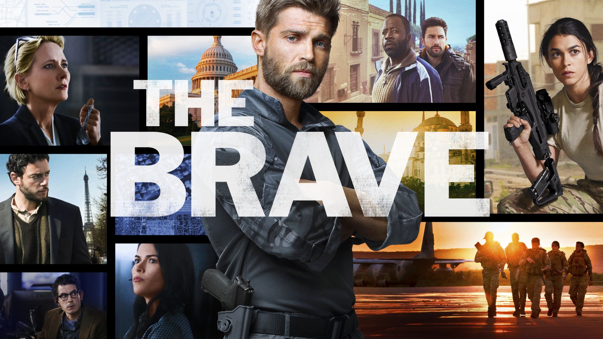 Отважные, The Brave Season 1, Mike Vogel, Anne Heche, Natacha Karam, TV Series, 4k (horizontal)