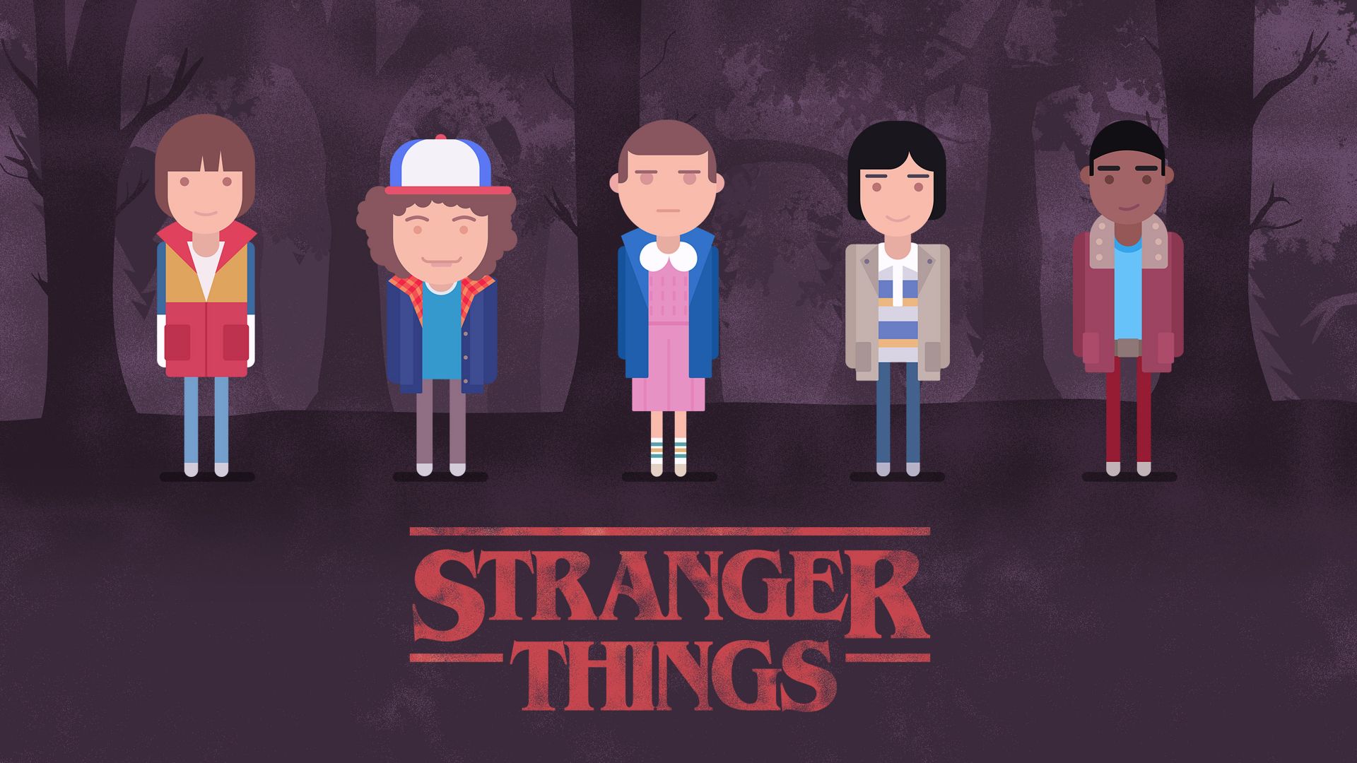 Очень странные дела, Stranger Things, season 2, TV Series, art, poster, 4k (horizontal)