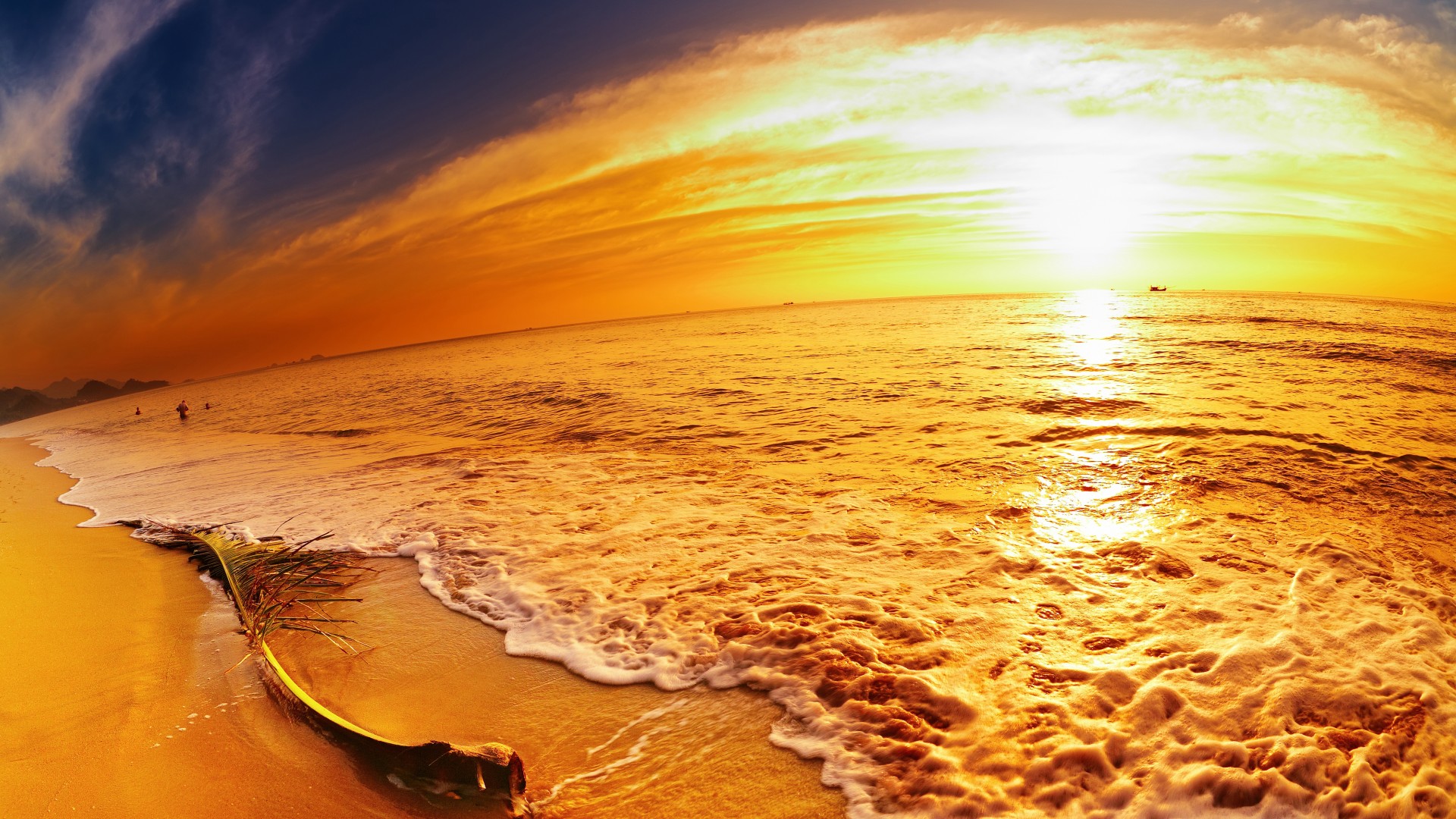 пляж, 5k, 4k, 8k, океан, путешествие, волна, солнце, beach, 5k, 4k wallpaper, 8k, ocean, sea, sunset, travel (horizontal)