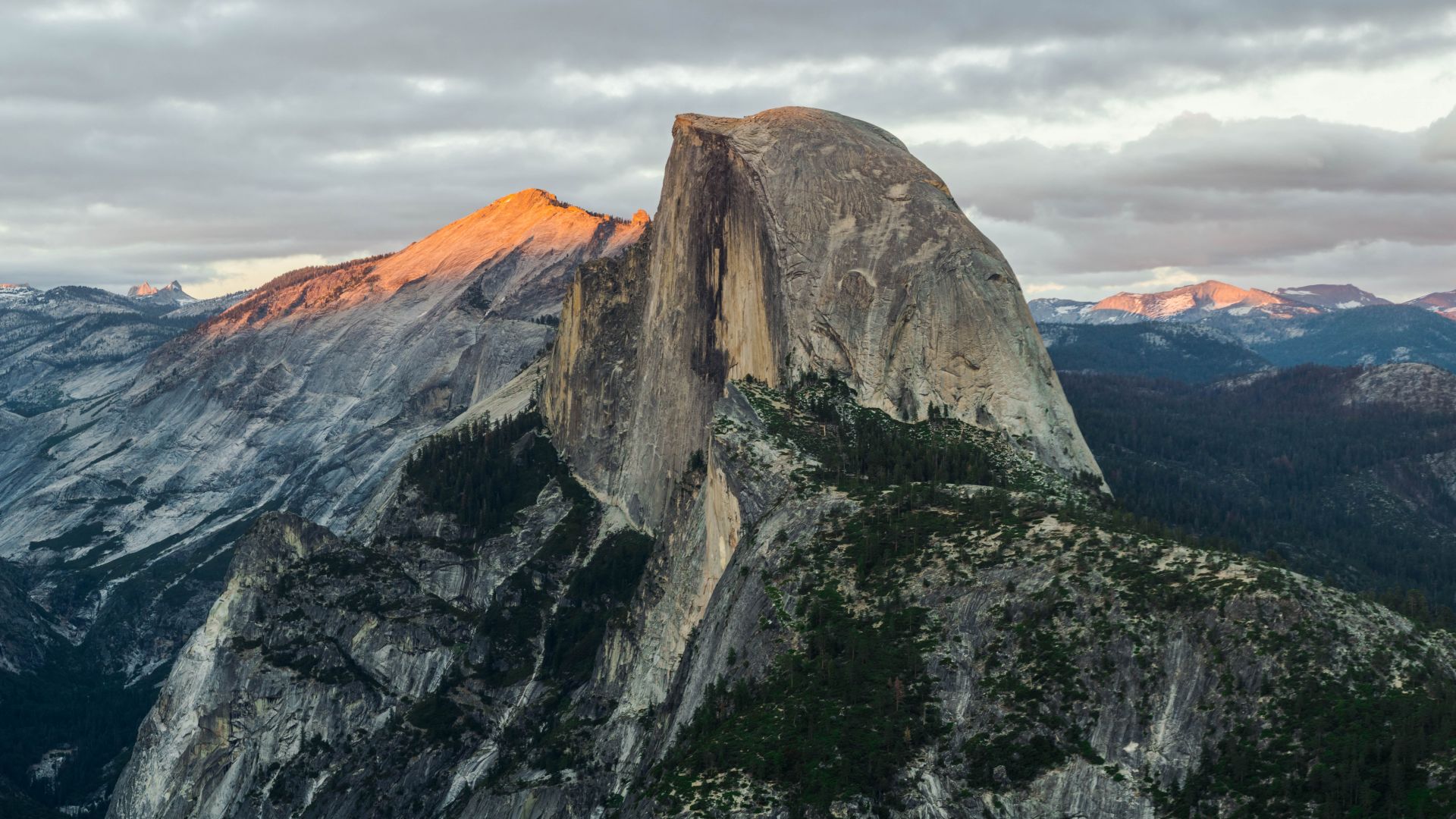 Хаф-Доум, гора, Half Dome, mountain, Yosemite, National Park, California, 8k (horizontal)