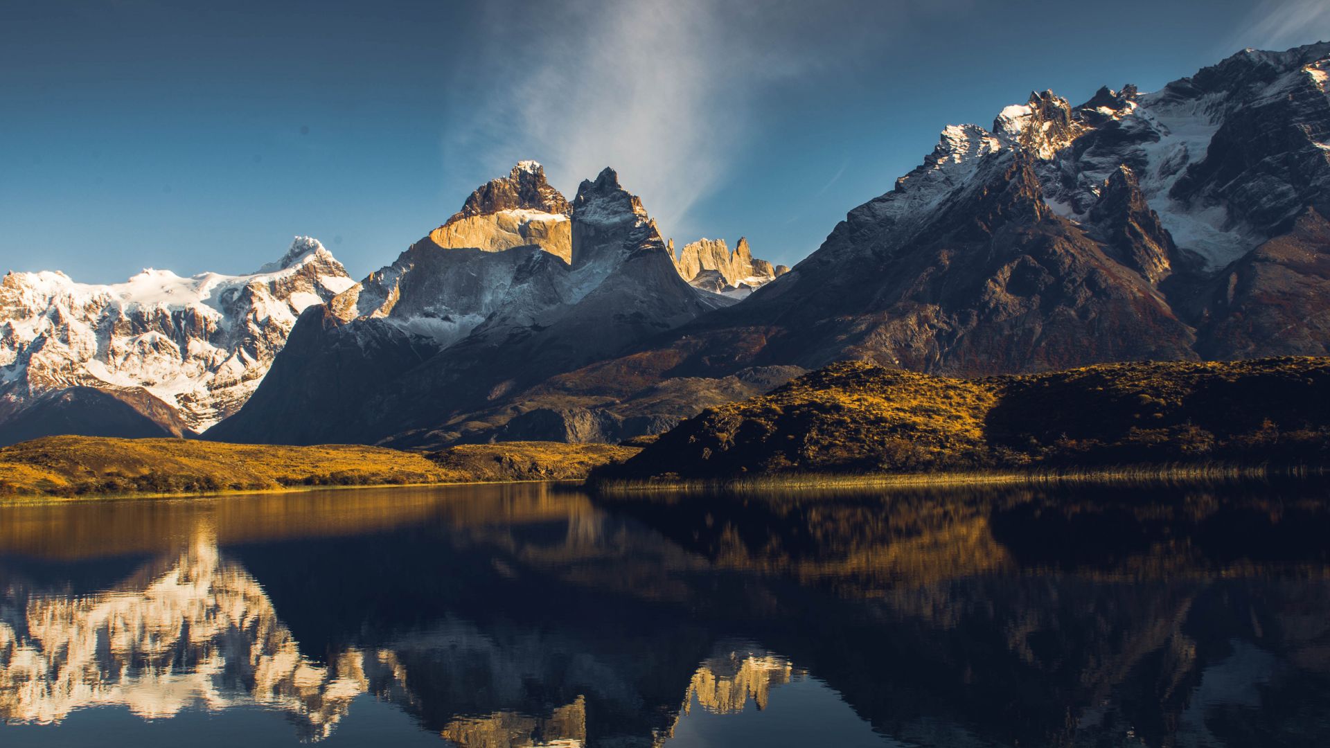 озеро Грей, Торрес-дель-Пайне, горы, Lake Gray, Torres del Paine, Chile, mountains, 5k (horizontal)