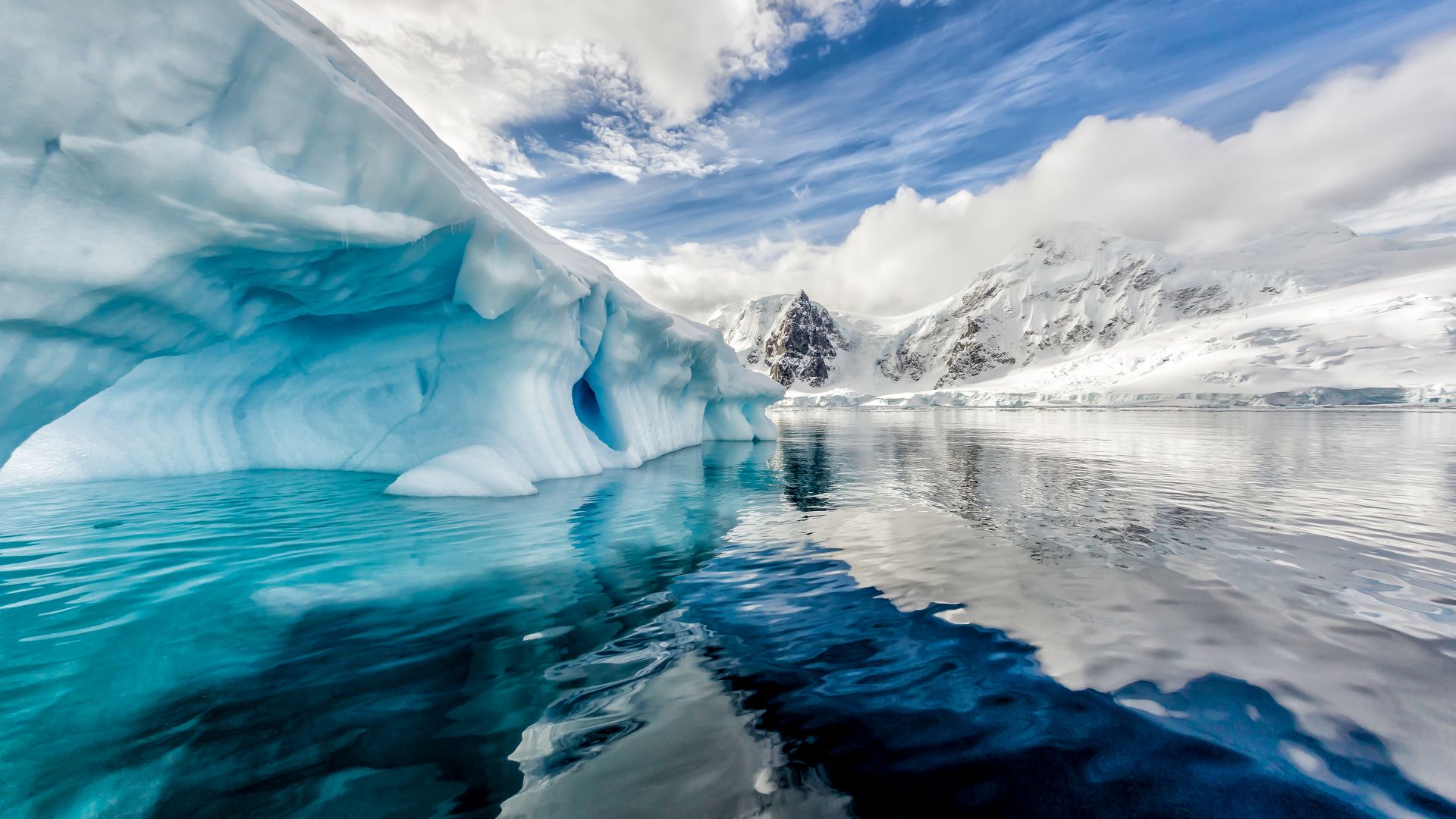 Антарктида, айсберг, Antarctica, iceberg, ocean, 8k (horizontal)