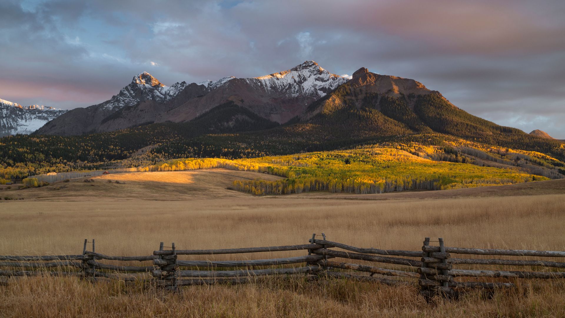 горы, США, Колорадо, field, mountains, USA, Colorado, 4k (horizontal)