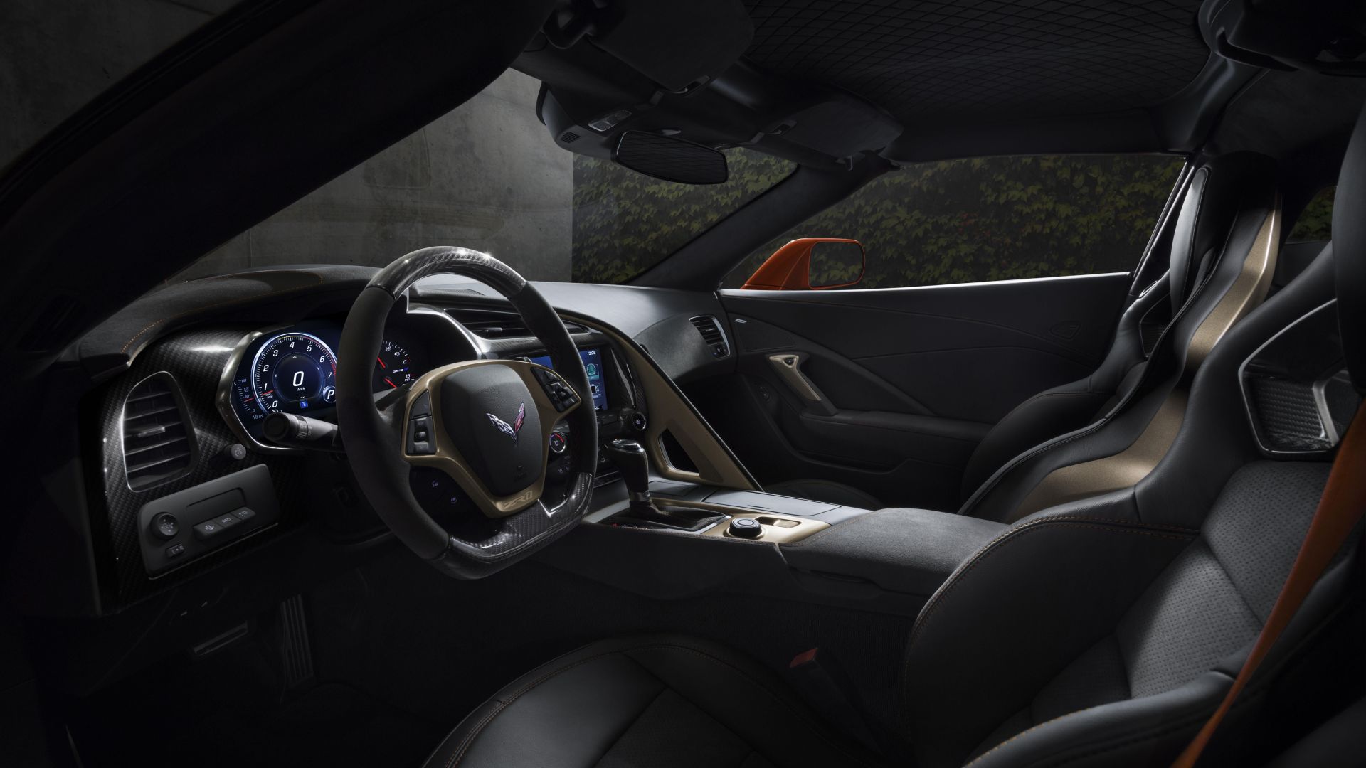 Шевроле, Chevrolet Corvette ZR1, interior, 2018 Cars, 8k (horizontal)