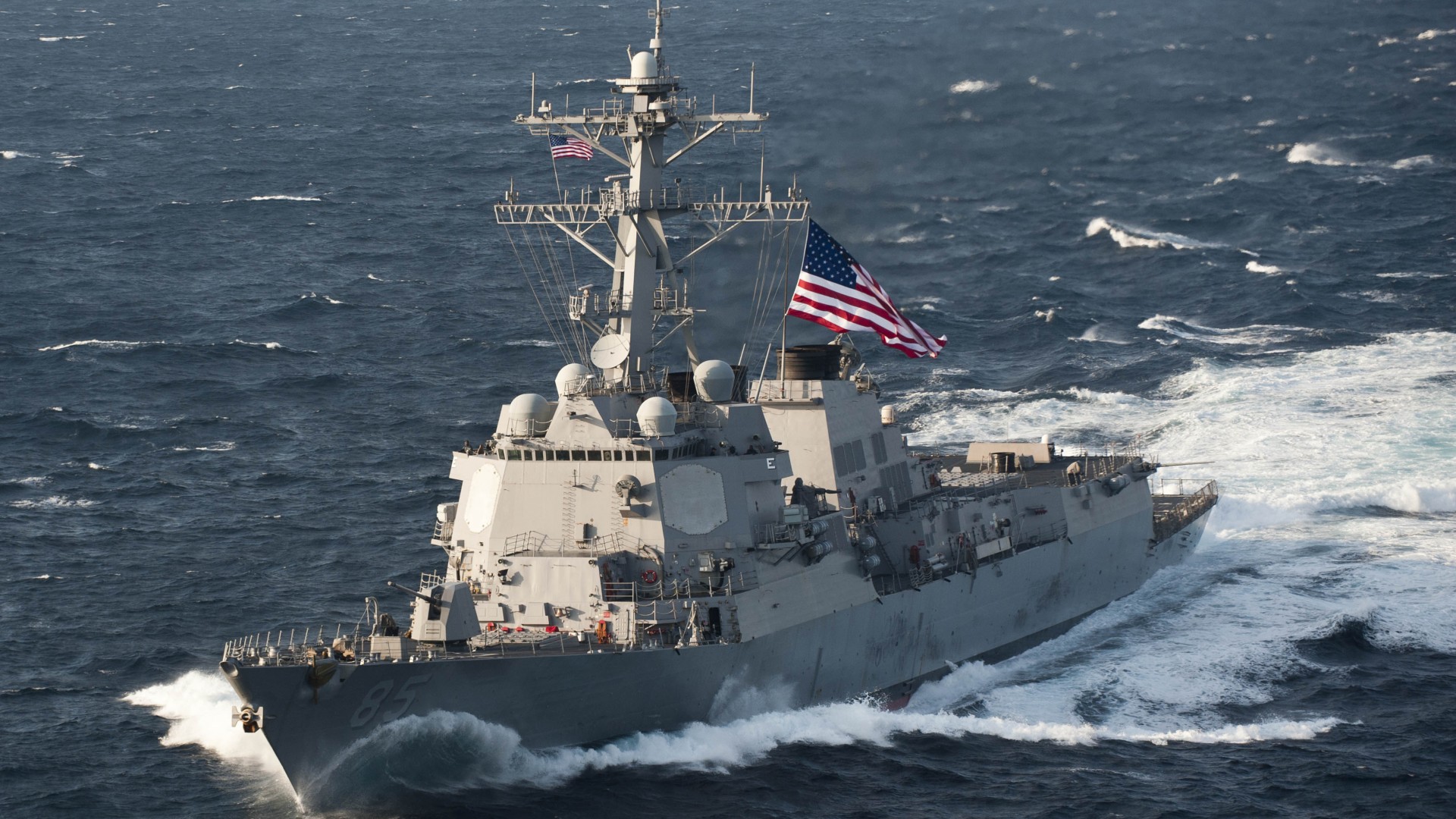 миноносец, эсминец, ВМС США, USS McCampbell, destroyer, Arleigh Burke-class, DDG-85, U.S. Navy, warship (horizontal)