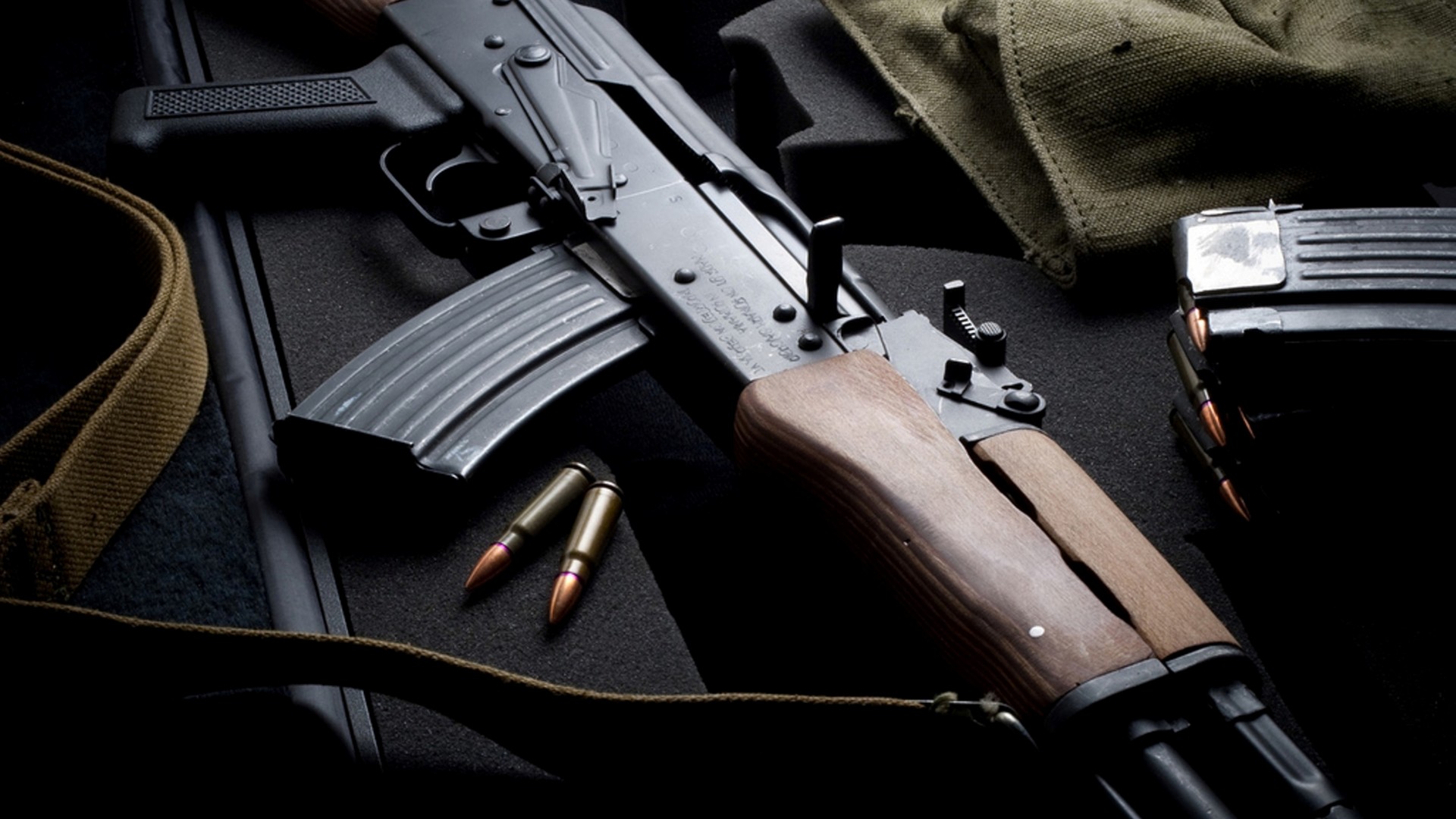 АК-74, Калашников, автомат, Россия, боеприпасы, AK-74, Kalashnikov, AK-47, assault rifle, Russia, USSR, modern, bullets (horizontal)