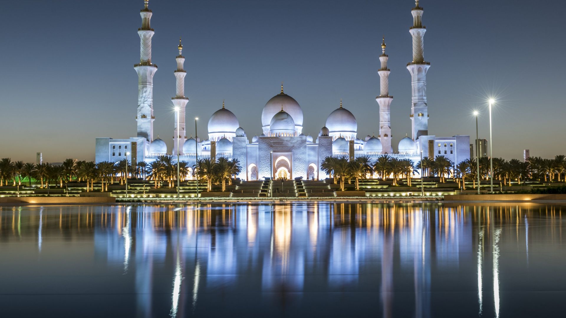 Мечеть шейха Зайда, Sheikh Zayed Mosque, Abu Dhabi, 4k (horizontal)