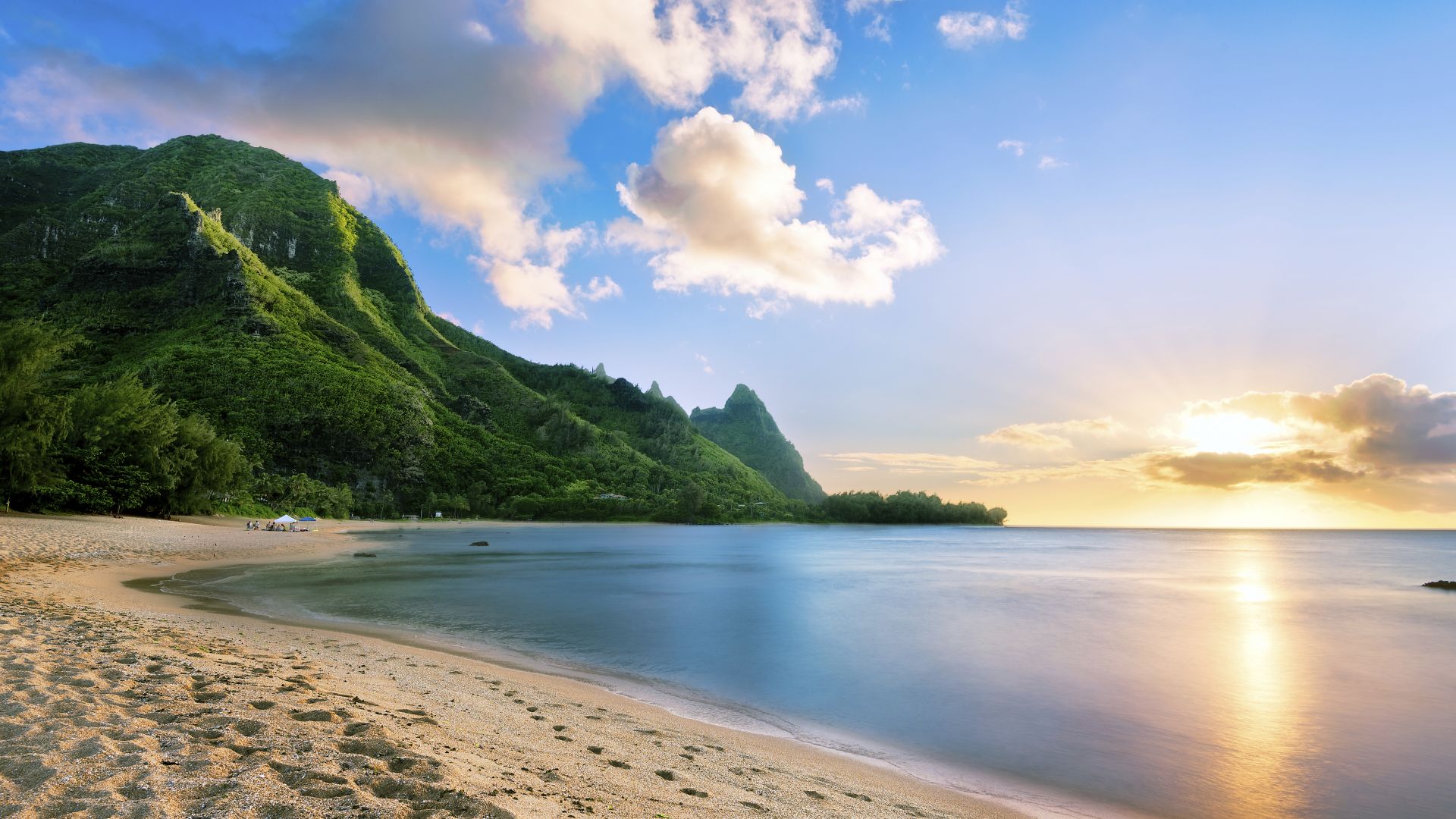 Мауи, пляж, Maui, Hawaii, beach, ocean, coast, mountain, sky, 5k (horizontal)