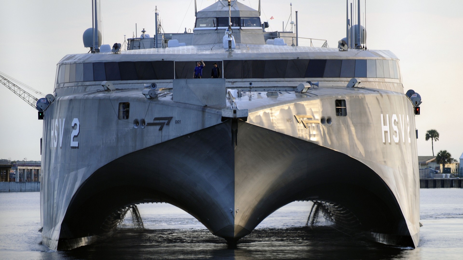 катамаран, ВМФ США, Армия США, HSV-2 Swift, catamaran, U.S. Navy, High Speed Vessel, USAV, U.S. Army, sea (horizontal)