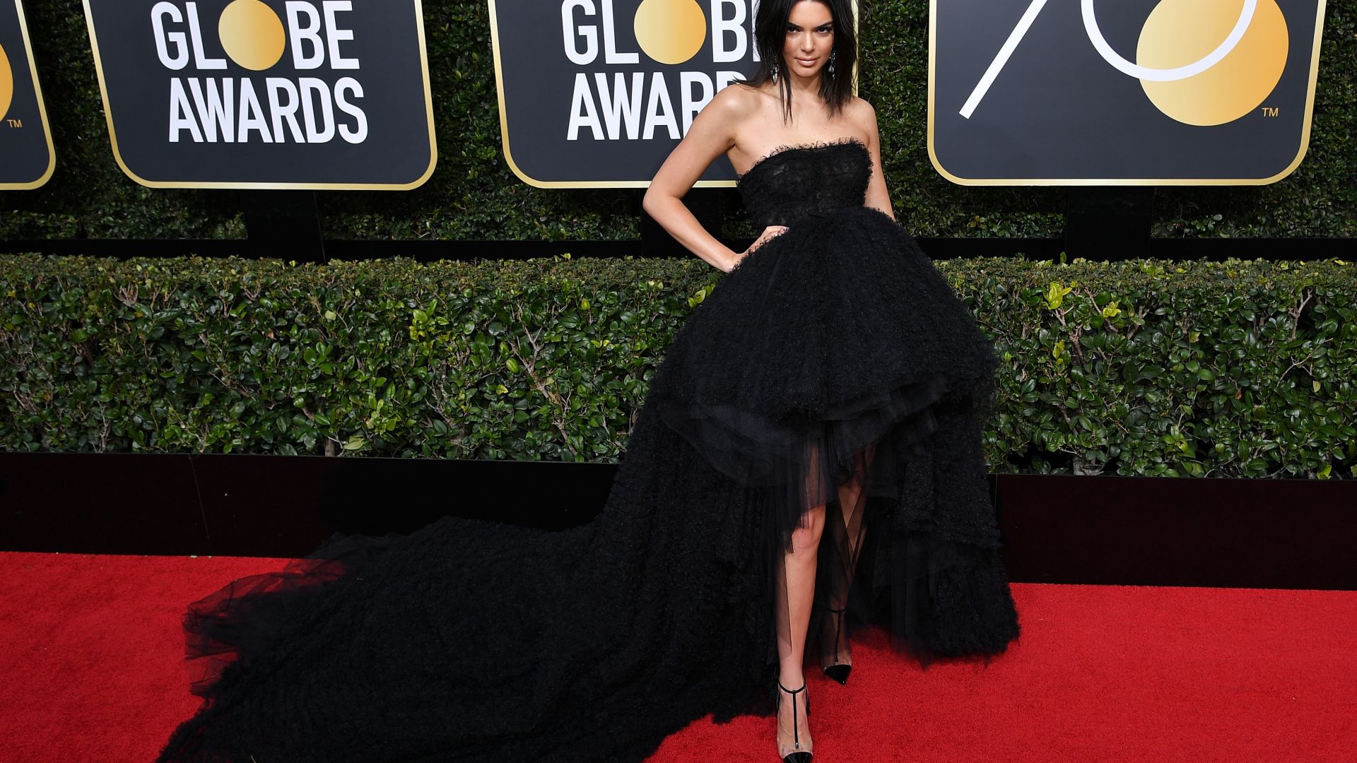Кендалл Дженнер, Kendall Jenner, dress, Golden Globes 2018, 4k (horizontal)
