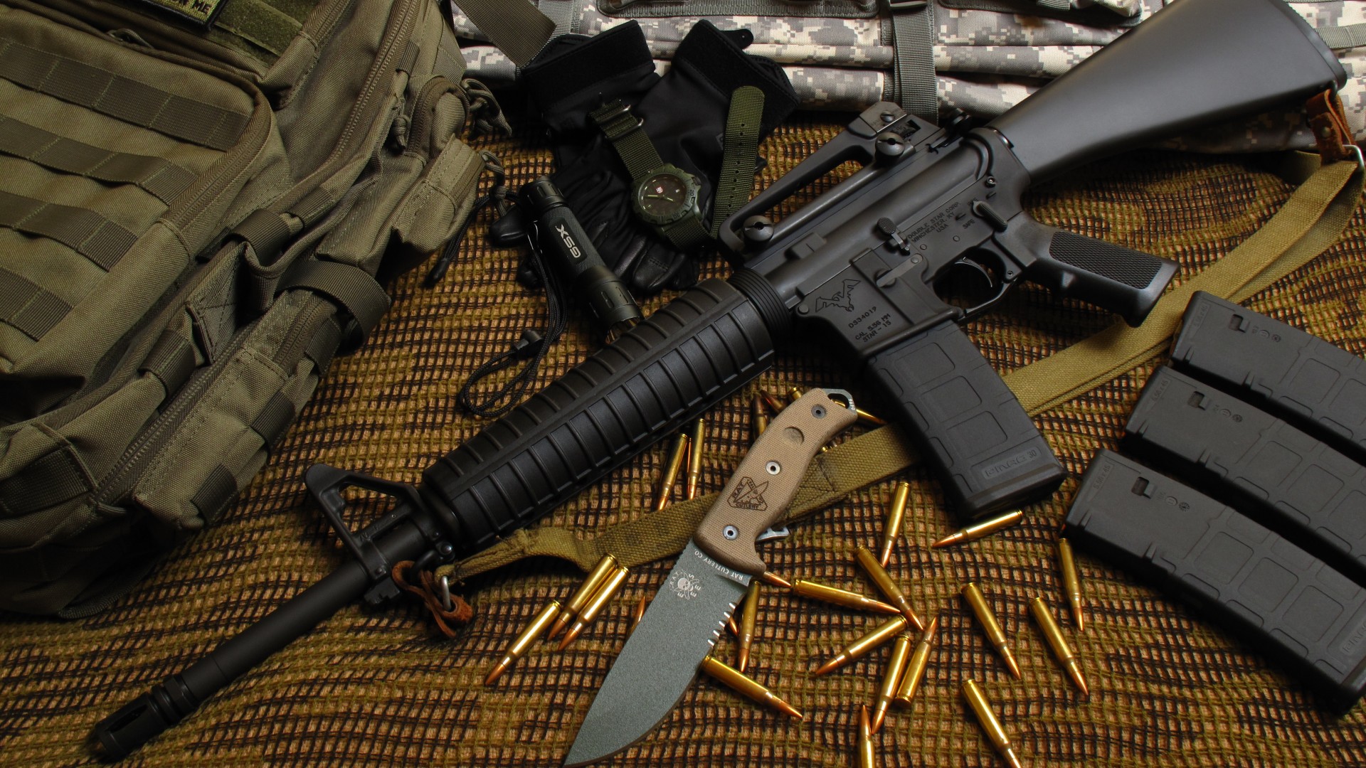 M16, эмка, боеприпасы, M16 rifle, M16A1, M4A1, U.S. Army, bullets, ammunition, camo (horizontal)