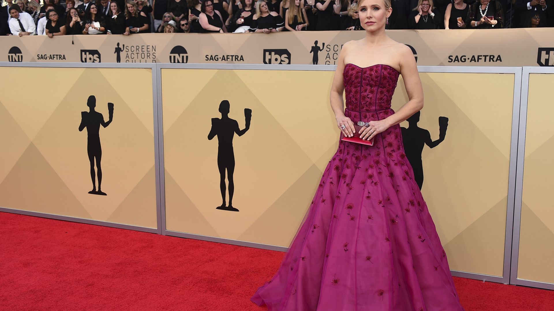 Кристен Белл, Kristen Bell, dress, Screen Actors Guild Awards 2018, 4k (horizontal)