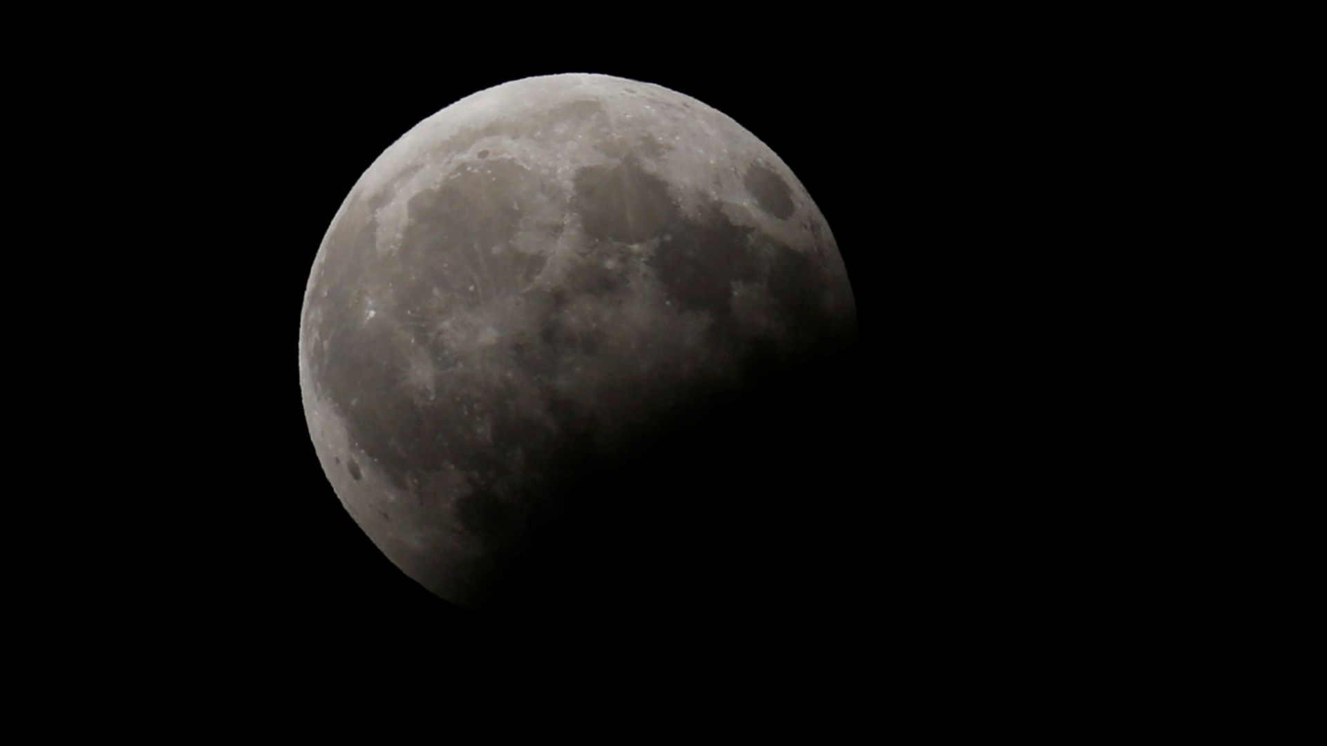 лунное затмение, moon eclipse, space, 4k (horizontal)