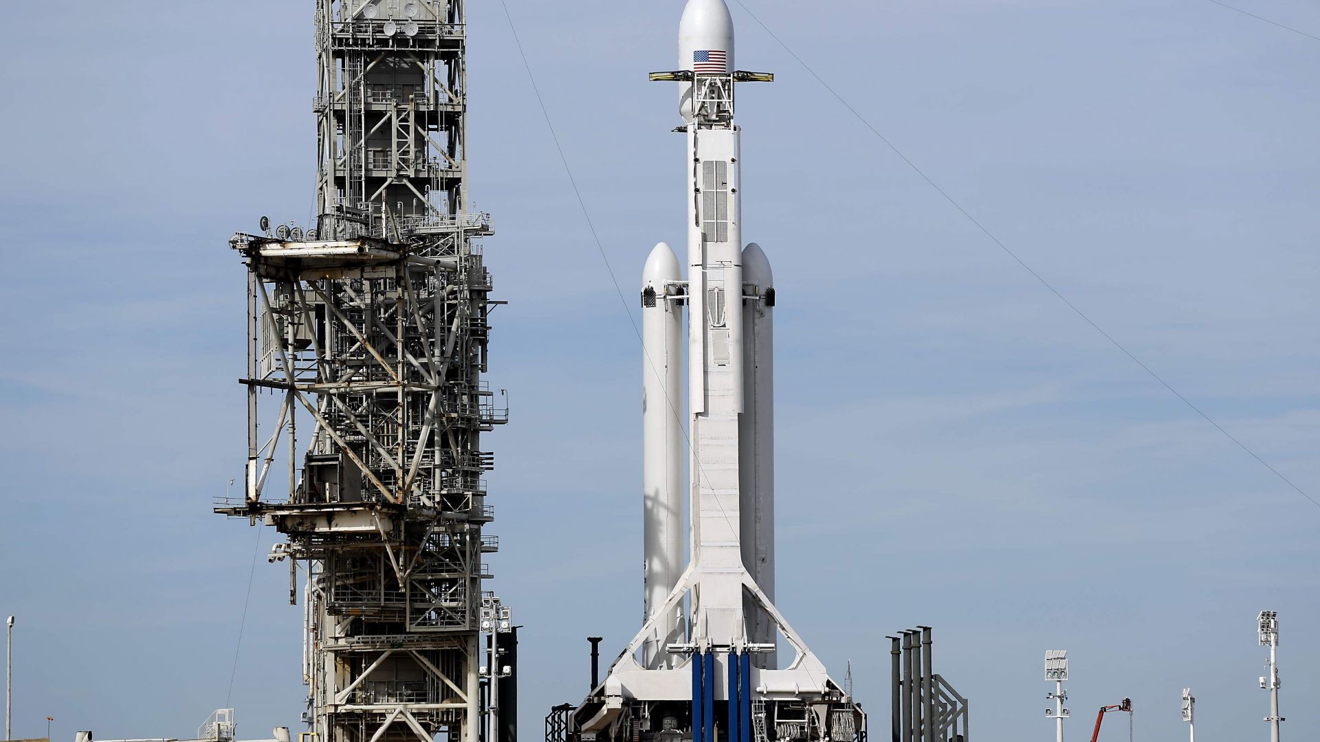 Запуск ракеты, Falcon Heavy, Space X, Launching (horizontal)