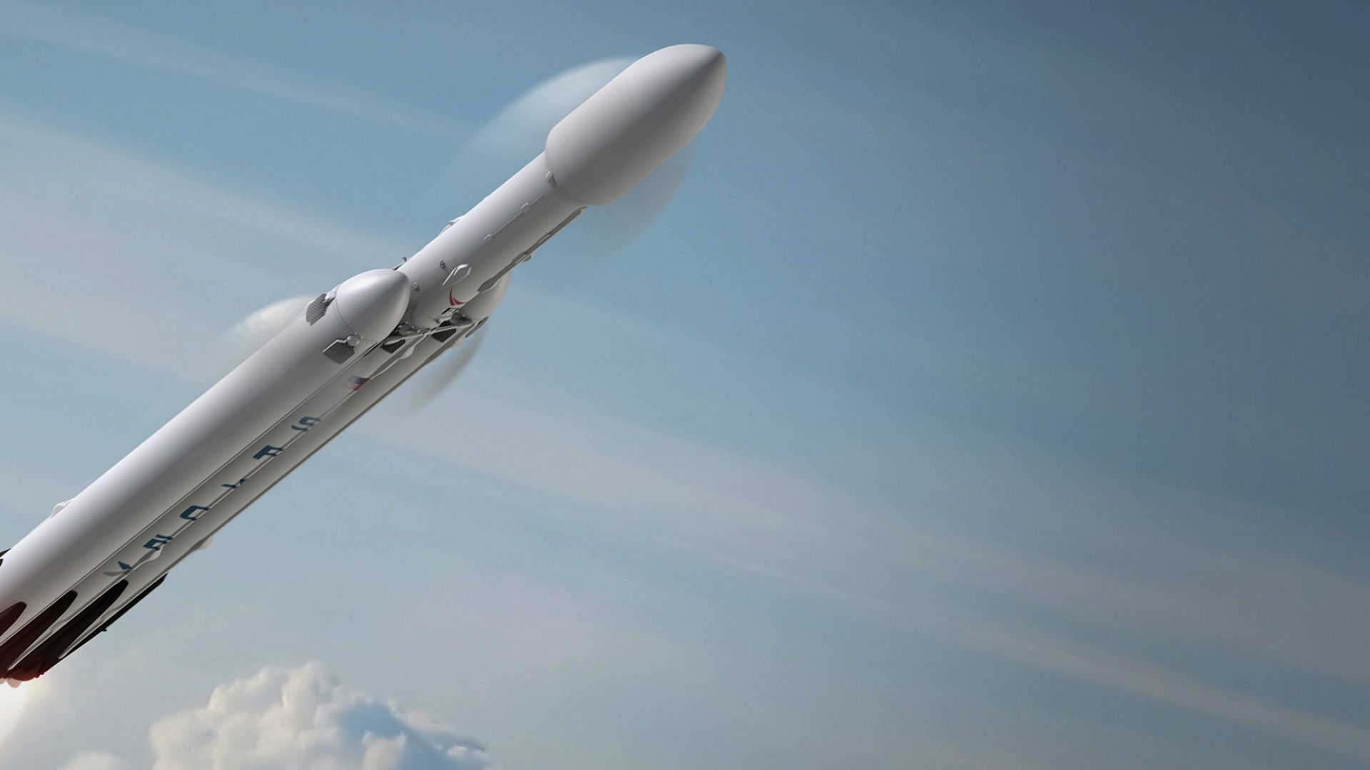 Запуск ракеты, Falcon Heavy, Space X, Launching (horizontal)