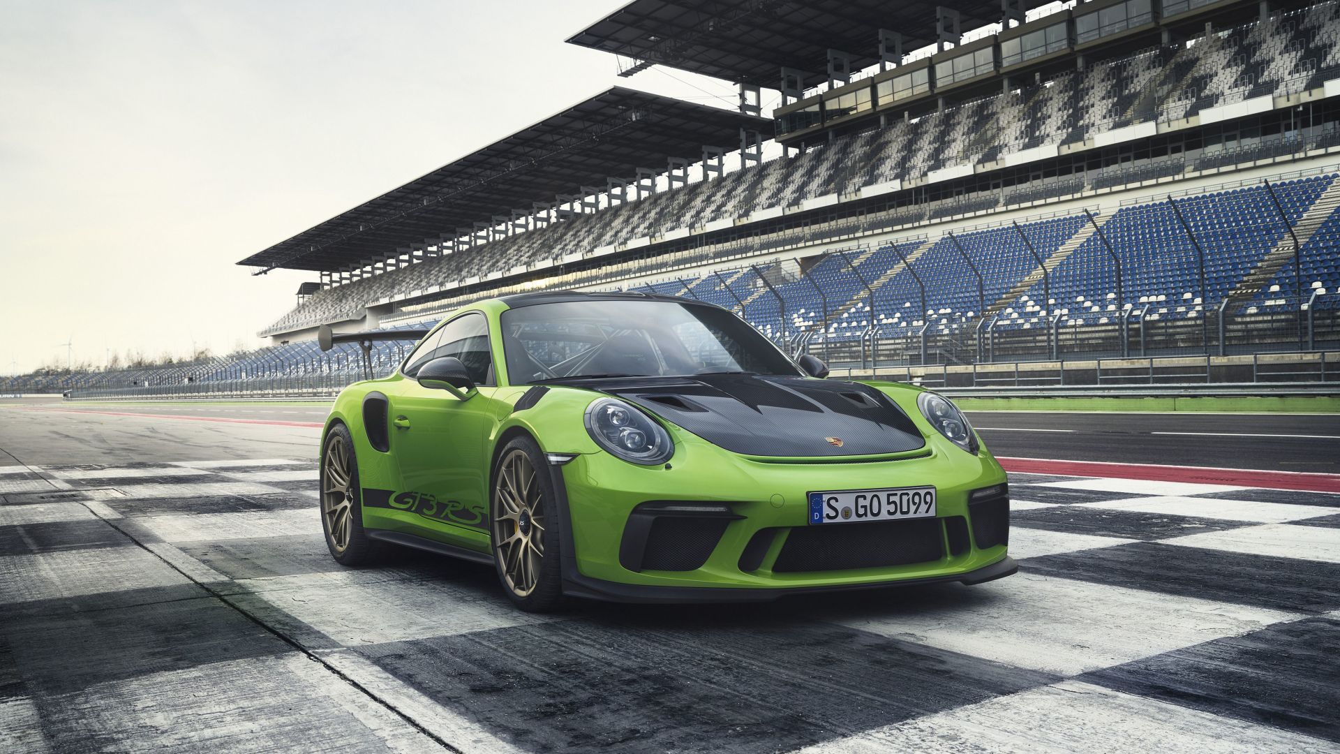 Порш, Porsche 911 GT3 RS, sport car, 4k (horizontal)