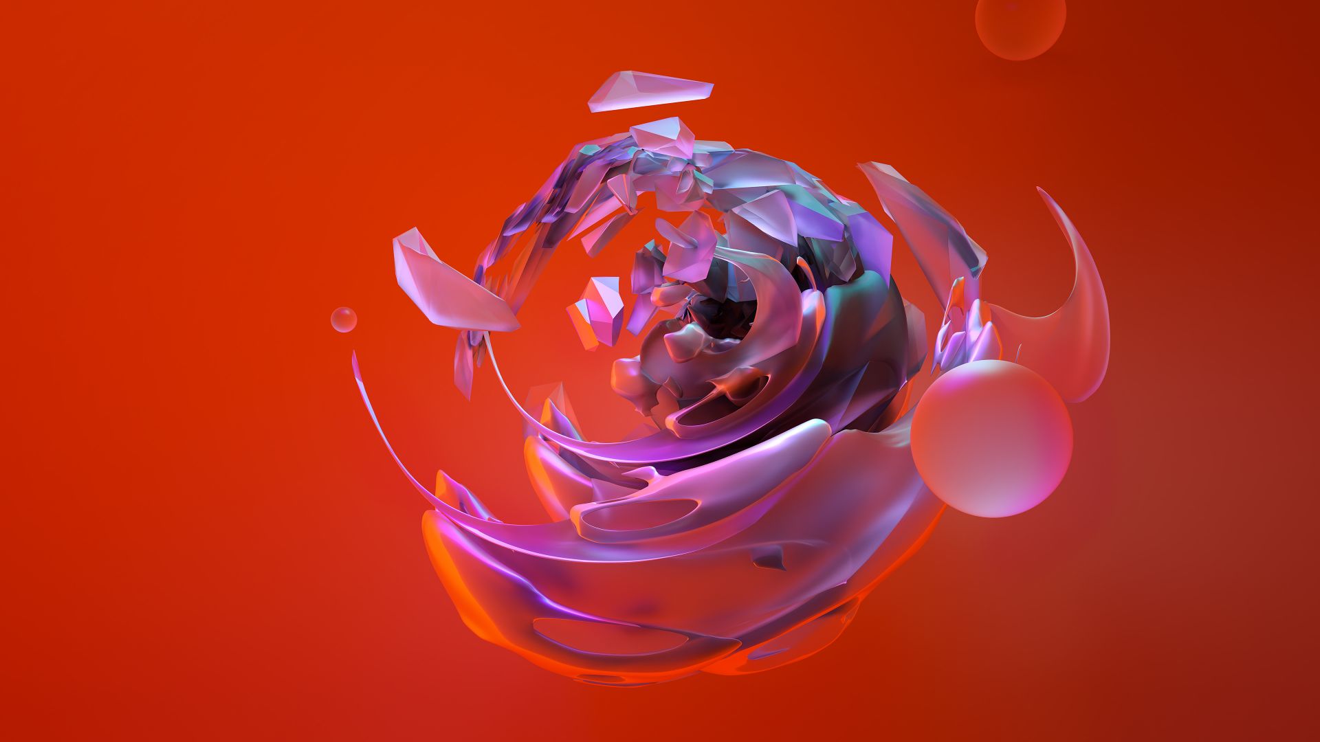 сфера, 3D, sphere, abstract, shapes, 4k (horizontal)