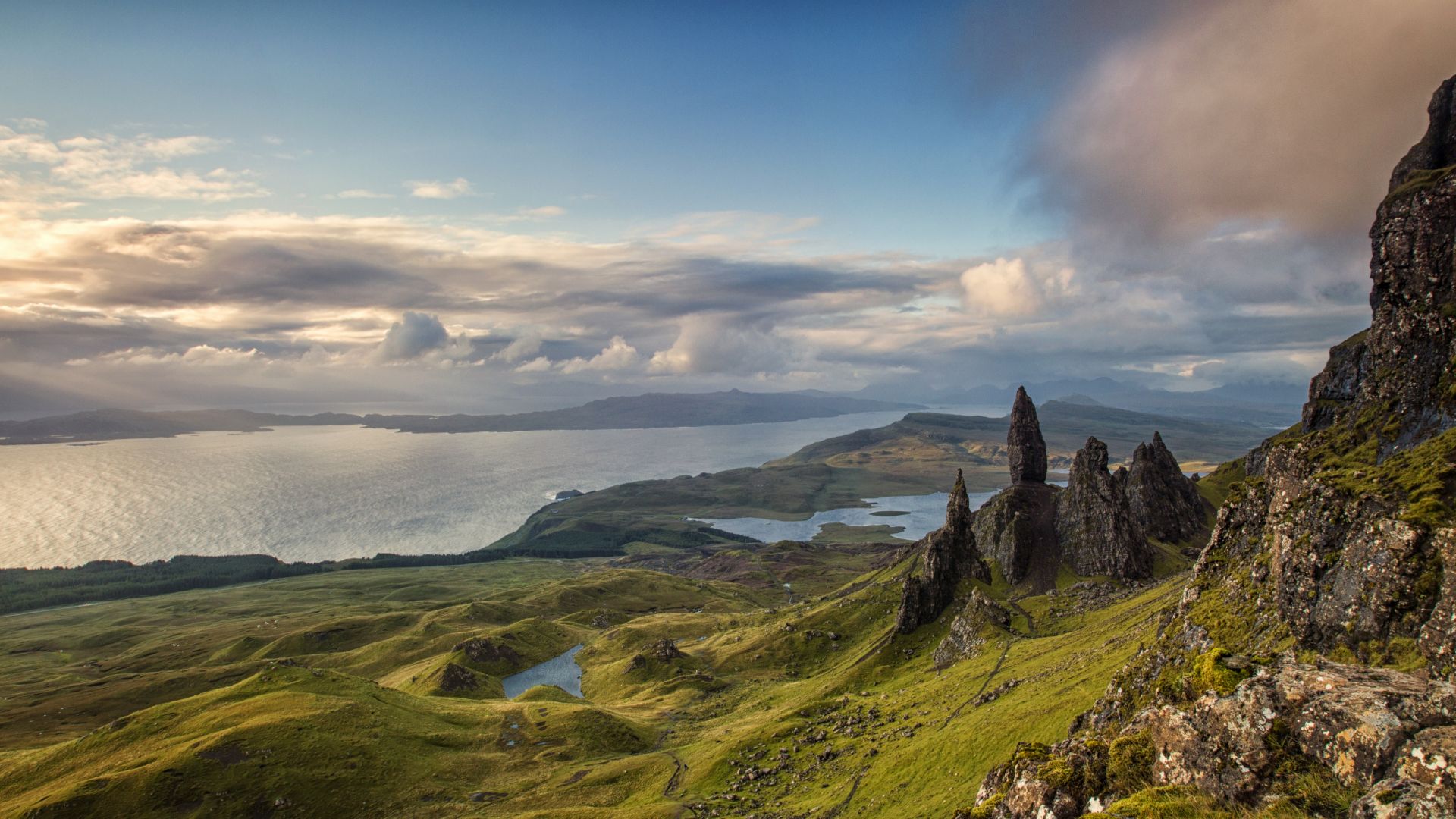Шотландия, Isle of Skye, Scotland, Europe, nature, mountains, sky, 4k (horizontal)