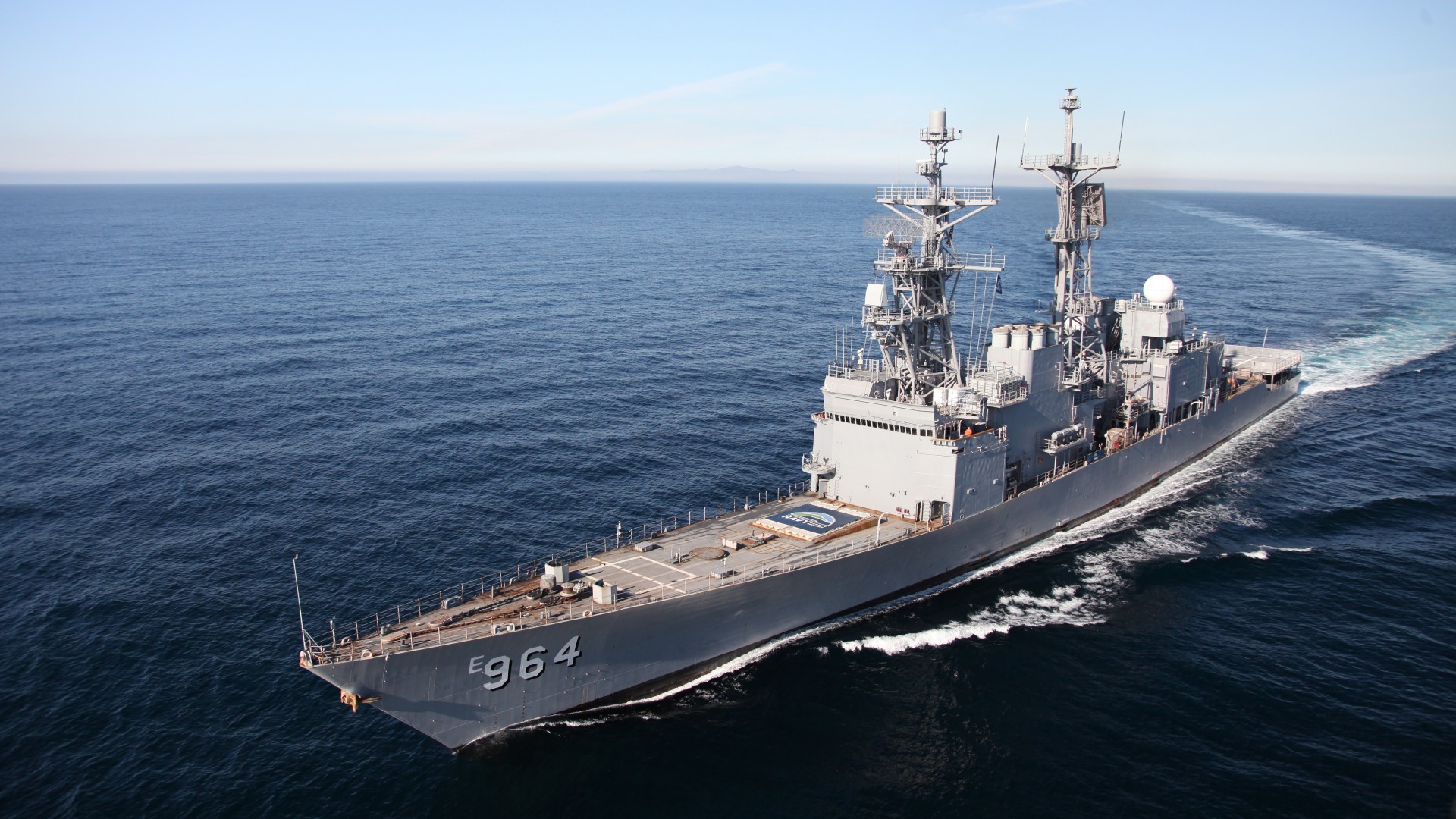 эсминец, ВМФ США, Пол Фостер, USS Paul F. Foster, destroyer, Spruance-class, DD-964, U.S. Navy, warship (horizontal)