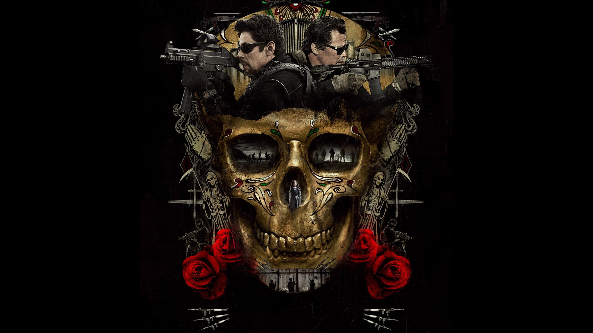 Убийца 2. Против всех, Sicario: Day Of The Soldado, Josh Brolin, Benicio Del Toro, 8k (horizontal)