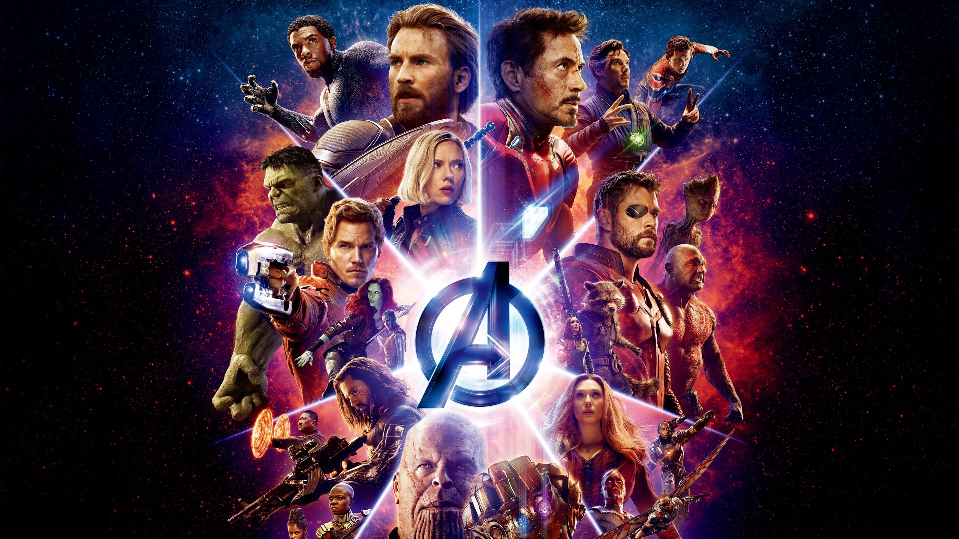 Мстители: Война бесконечности, Avengers: Infinity War, poster, 8k (horizontal)