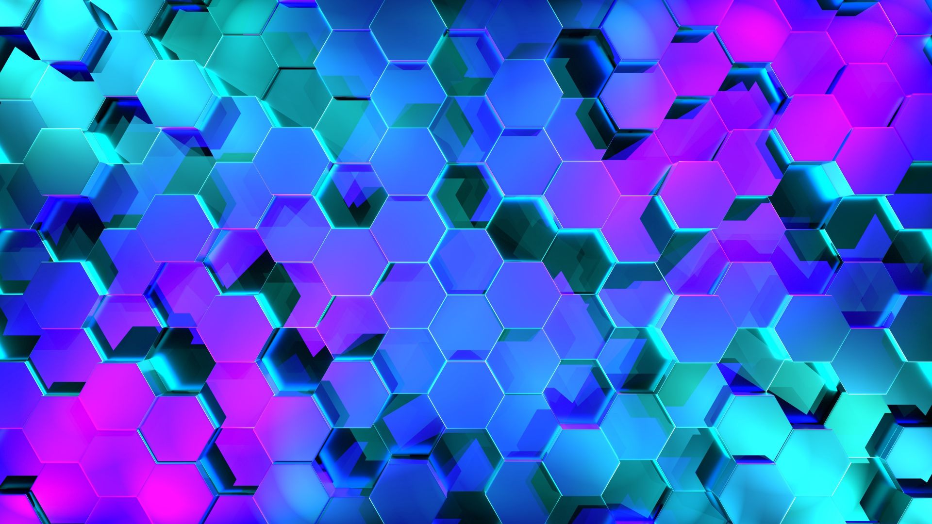 Геометрия, Geometry, Hexagon, Colors, 3D, 4K (horizontal)
